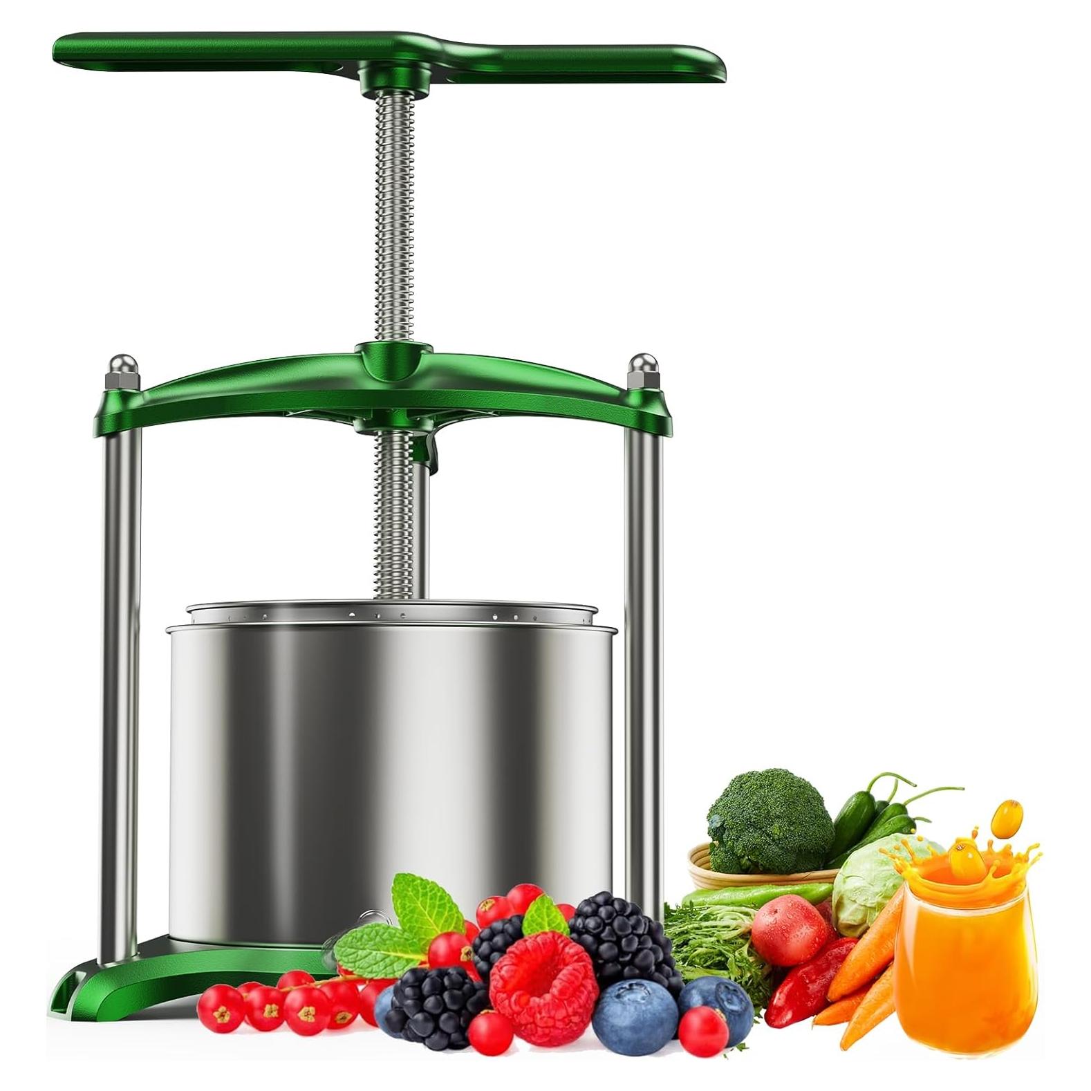 Prensa de Vino EJWOX 6.47 kg Verde para Jugo y Queso