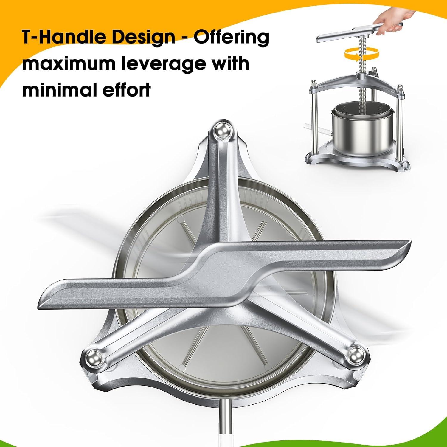 Prensa de Vino EJWOX 6.47 kg Verde para Jugo y Queso