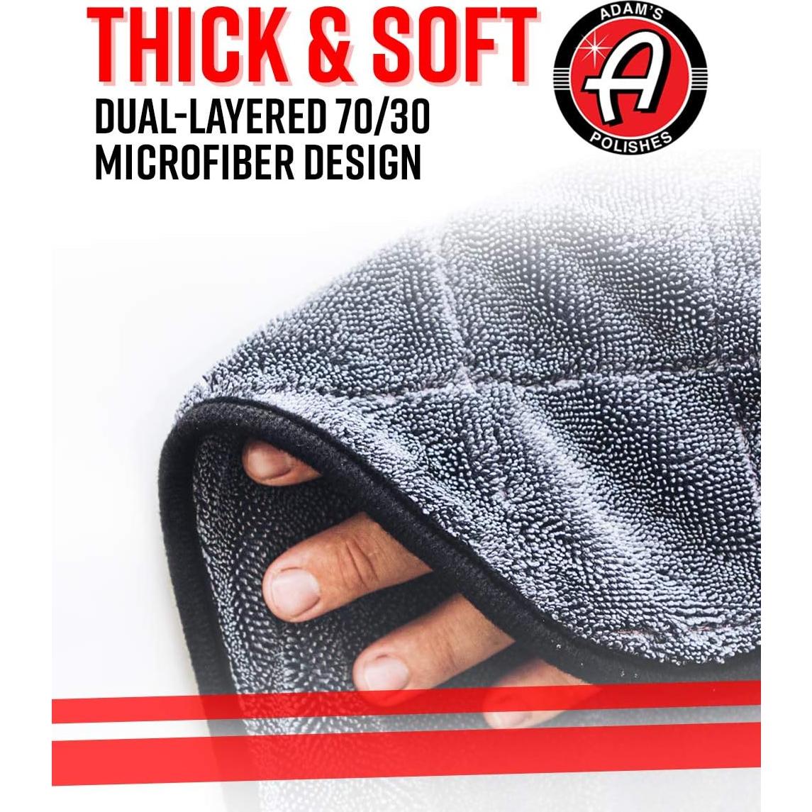 Toalla de Secado Jumbo Adam's Polishes 83.82x73.66cm Microfibra 1500 GSM