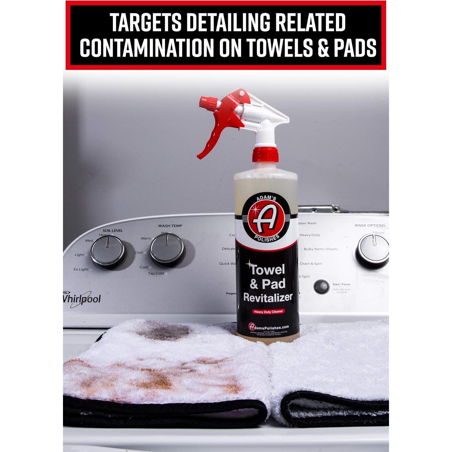 Limpiador de Microfibra y Almohadillas Adam's 32oz - Revitaliza y Limpia