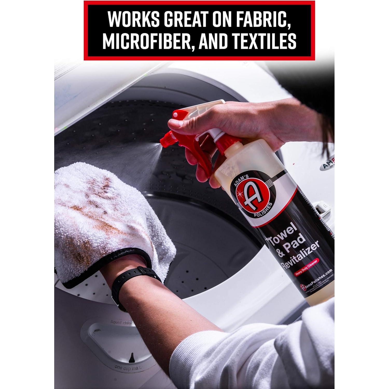 Limpiador de Microfibra y Almohadillas Adam's 32oz - Revitaliza y Limpia