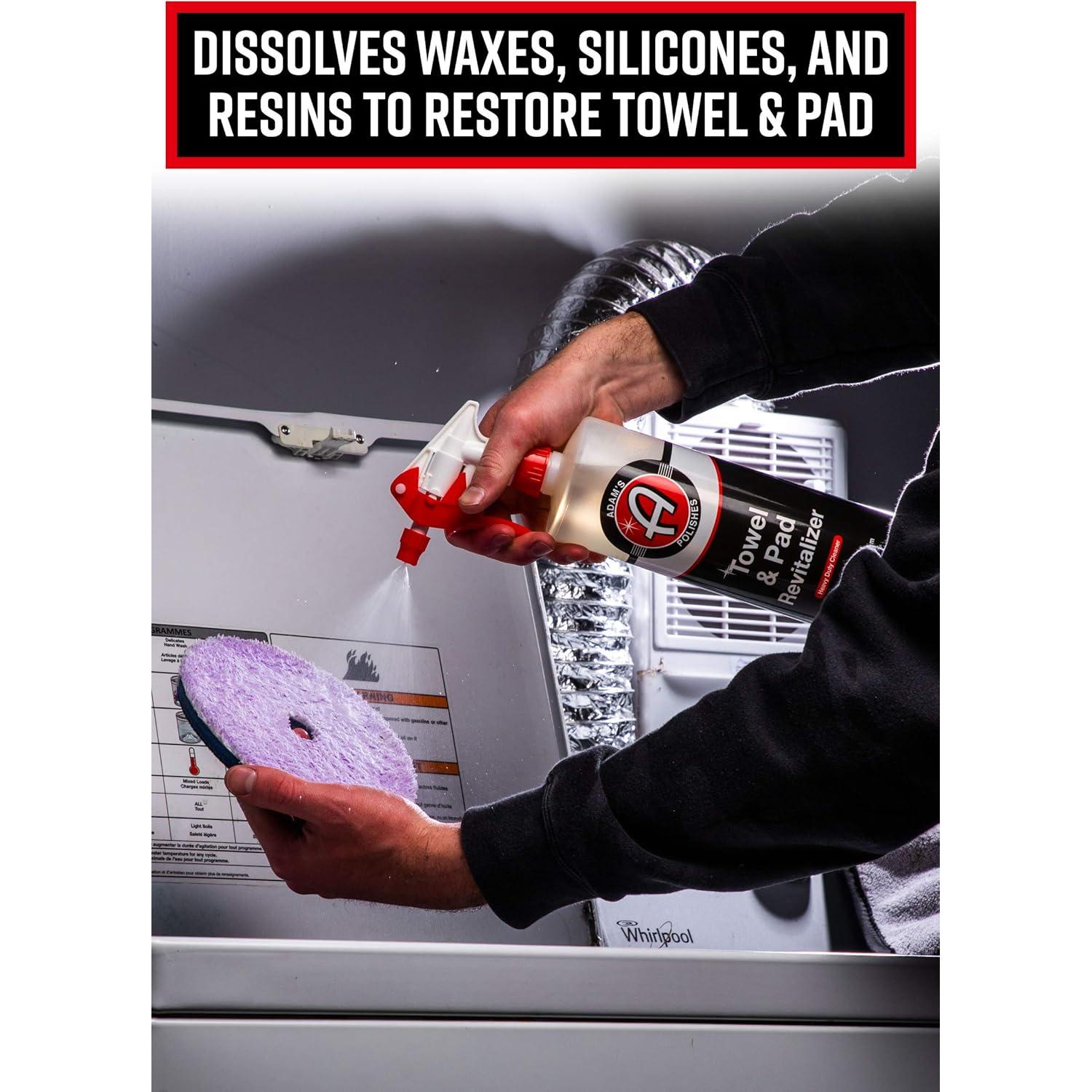 Limpiador de Microfibra y Almohadillas Adam's 32oz - Revitaliza y Limpia