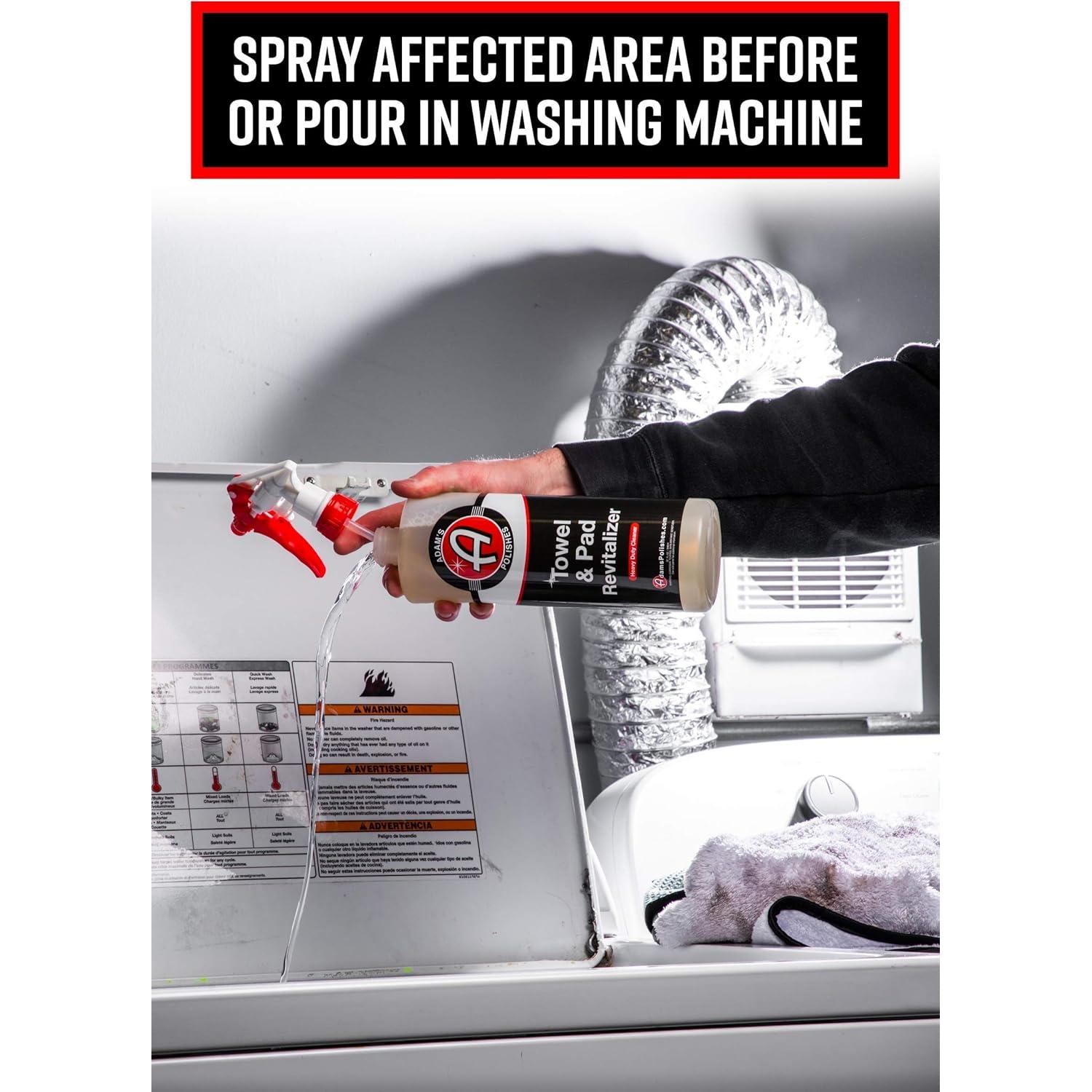 Limpiador de Microfibra y Almohadillas Adam's 32oz - Revitaliza y Limpia