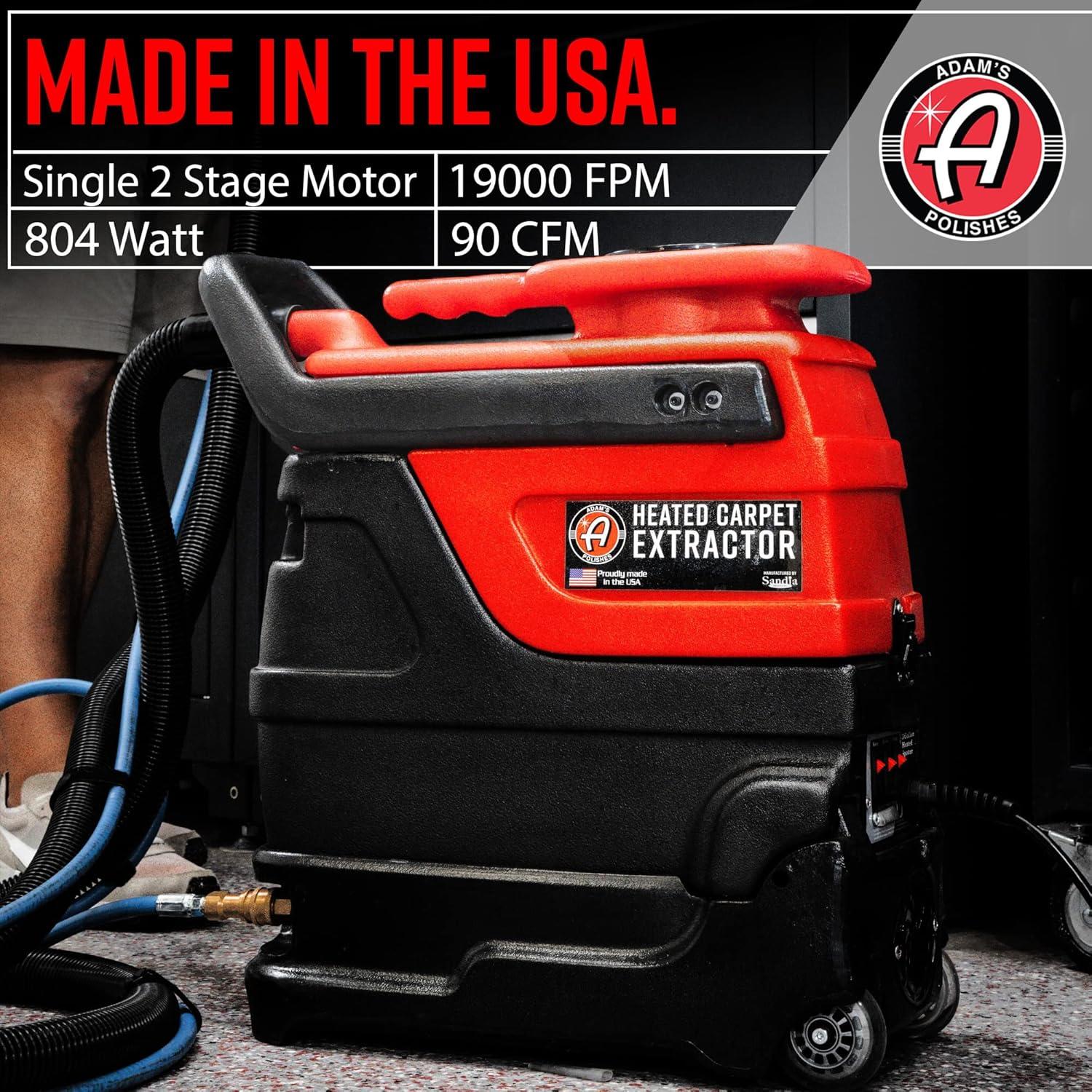 Extractor de Alfombra Calentado Adam's Polishes 3 Galones 93.3°C