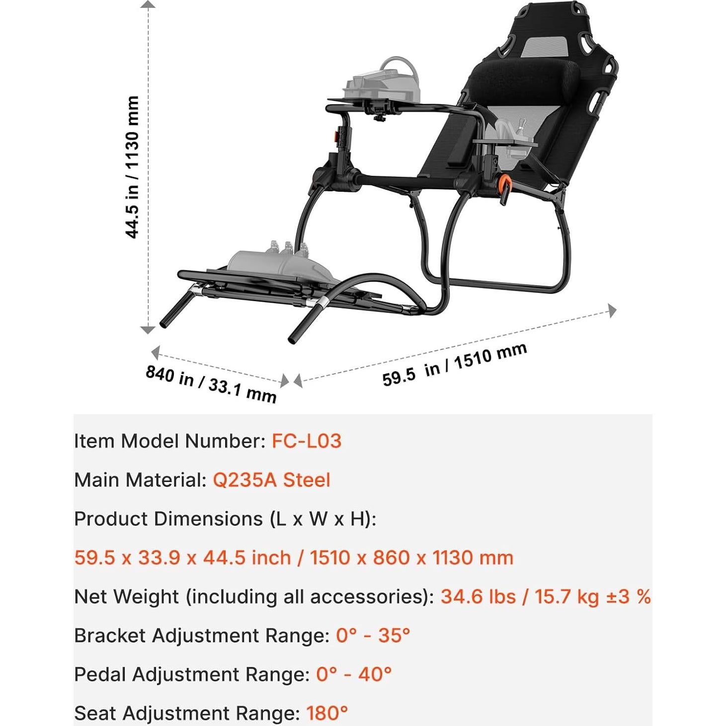 Soporte de Volante VEVOR Plegable para Logitech G923/G920