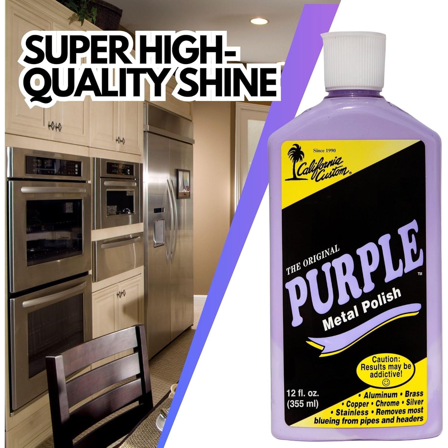 Pulidor de Metal Púrpura Original California Custom 6 Unidades