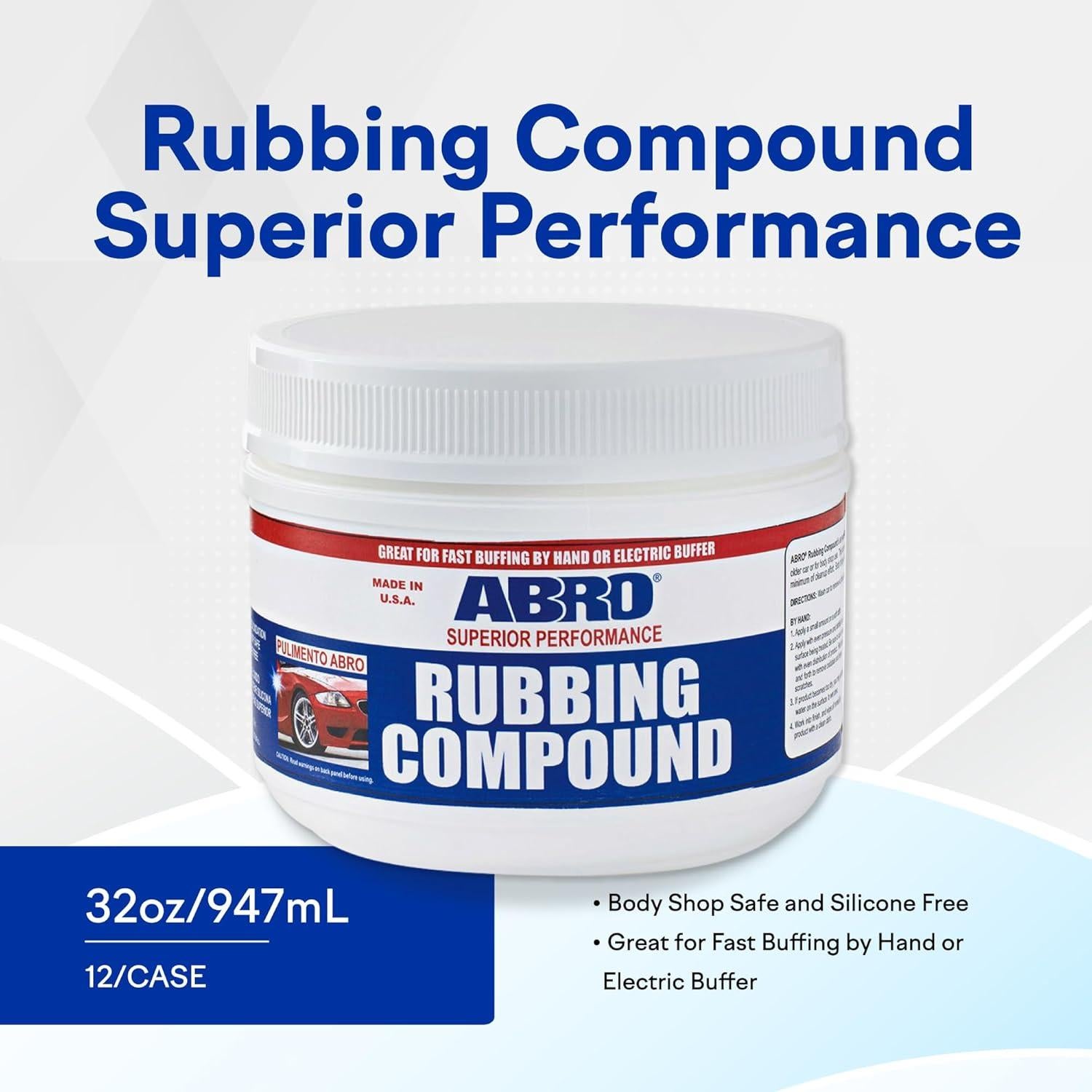 ABRO Compuesto Abrasivo Automotriz 283.5 g - Pulido y Brillo