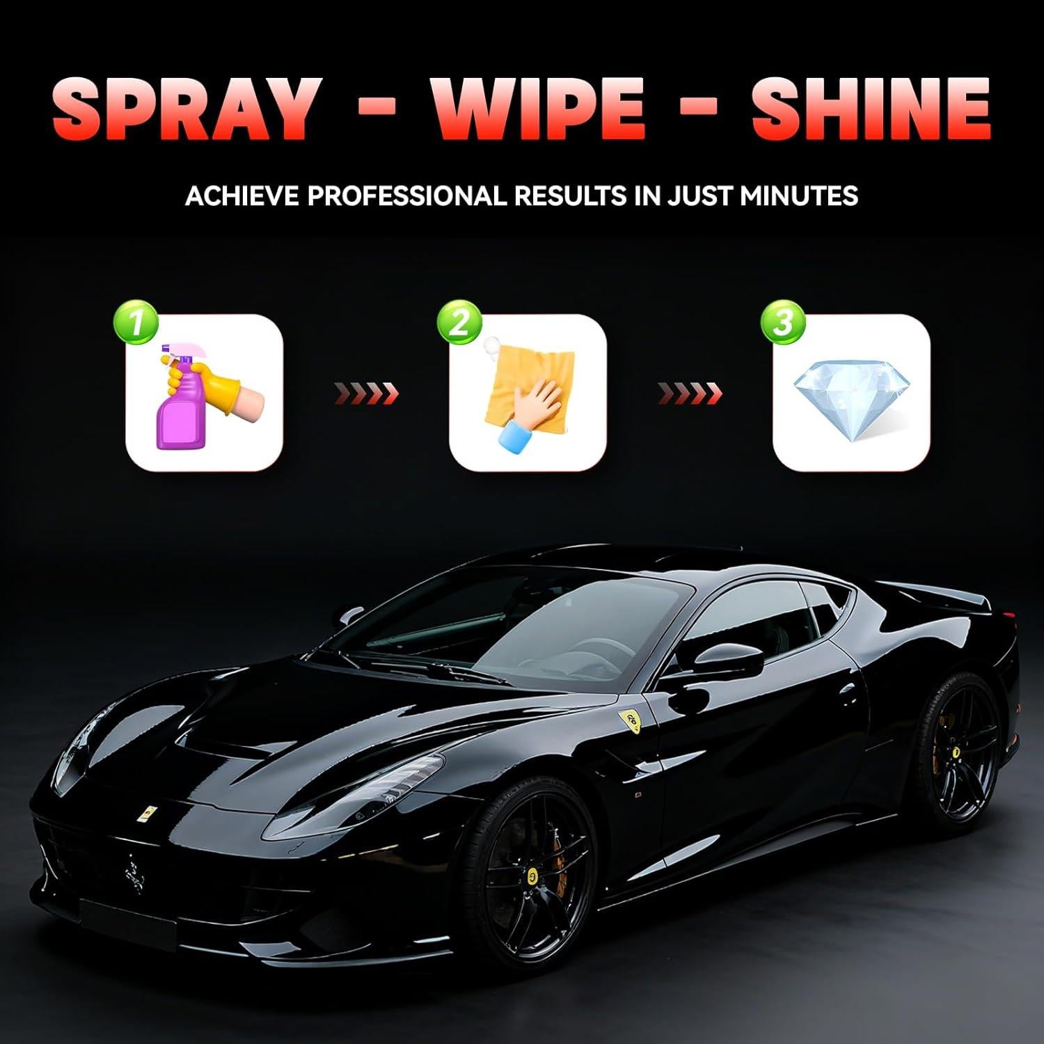 Spray Recubrimiento Cerámico Black Diamond 255ml para Coches Negros