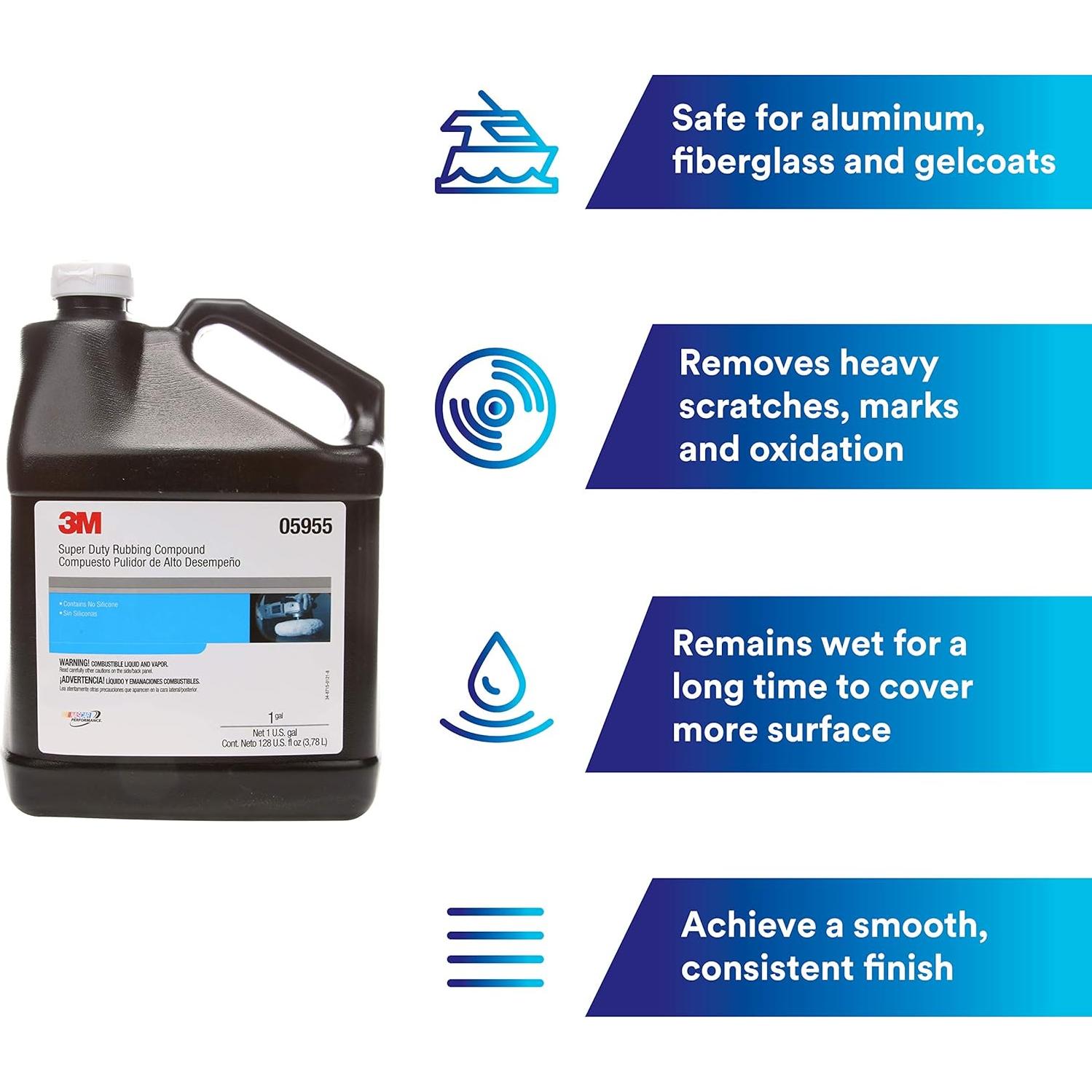 Compuesto Abrasivo 3M 05955 3.63 kg para Barcos y Embarcaciones