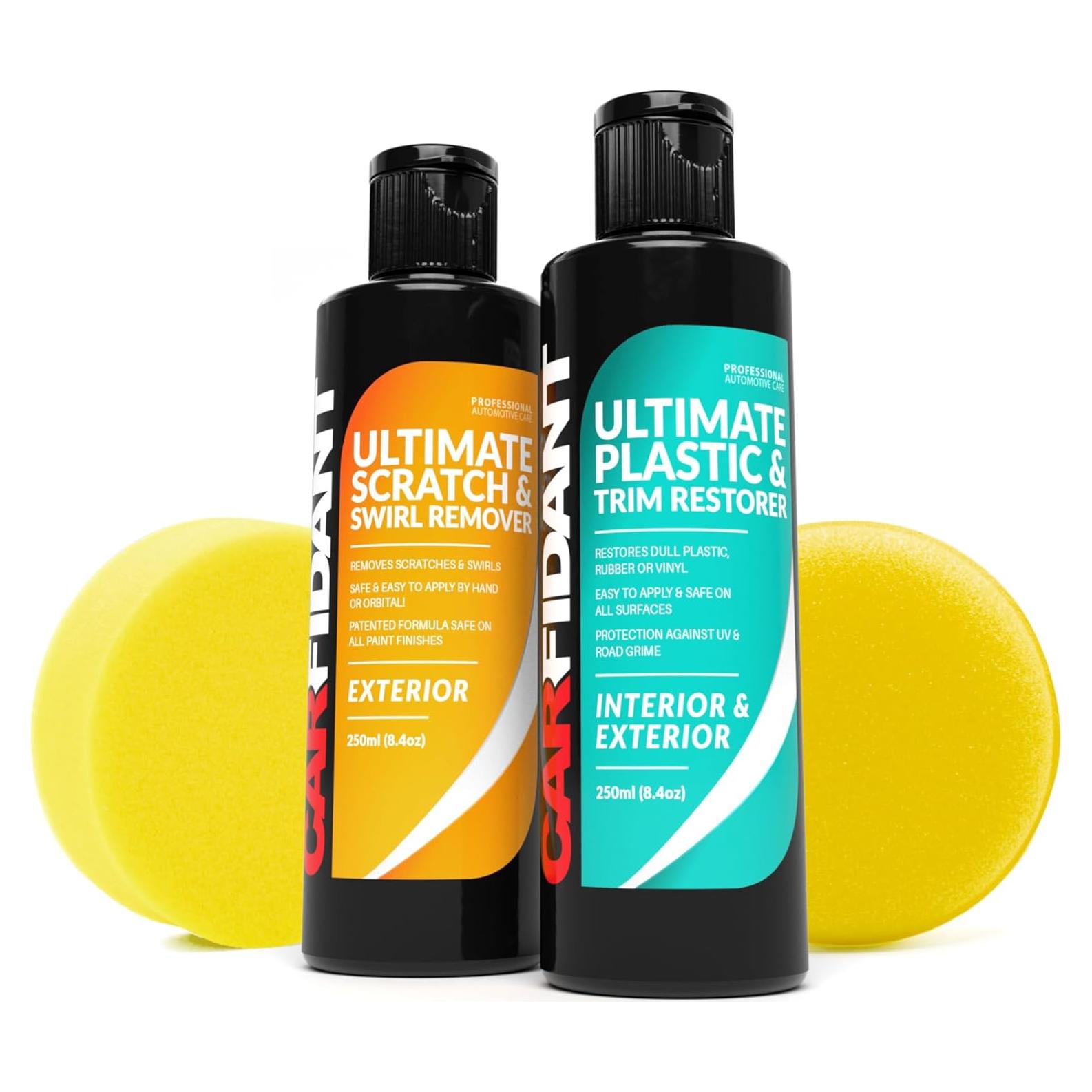 Kit de Detallado de Autos Carfidant - Removedor de Rayones y Restaurador de Plásticos