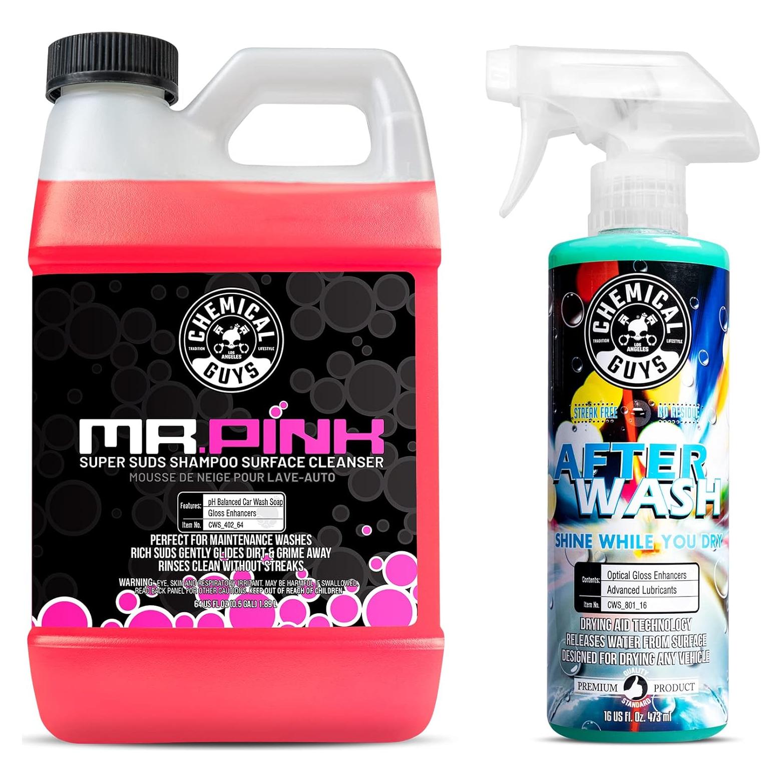 Paquete Lavado Espumoso Chemical Guys Mr. Pink 64 oz + After Wash 16 oz