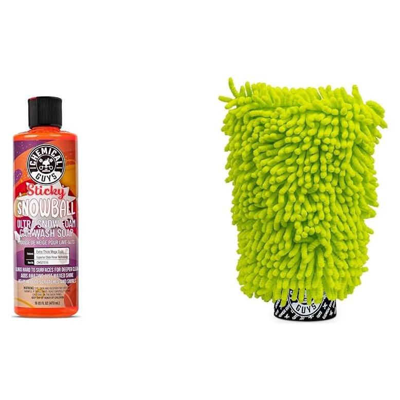 Jabón de Lavado de Autos Chemical Guys 16 oz + Mitón Chenille
