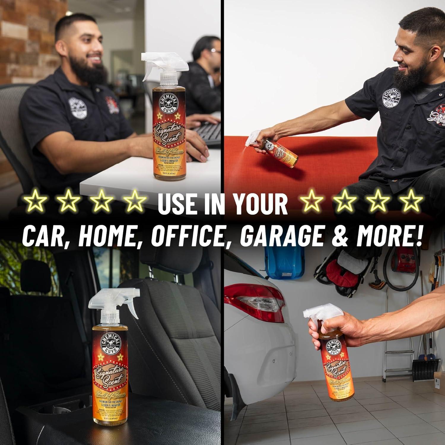 Ambientador y Eliminador de Olores Chemical Guys 473 ml con 3 Colgantes