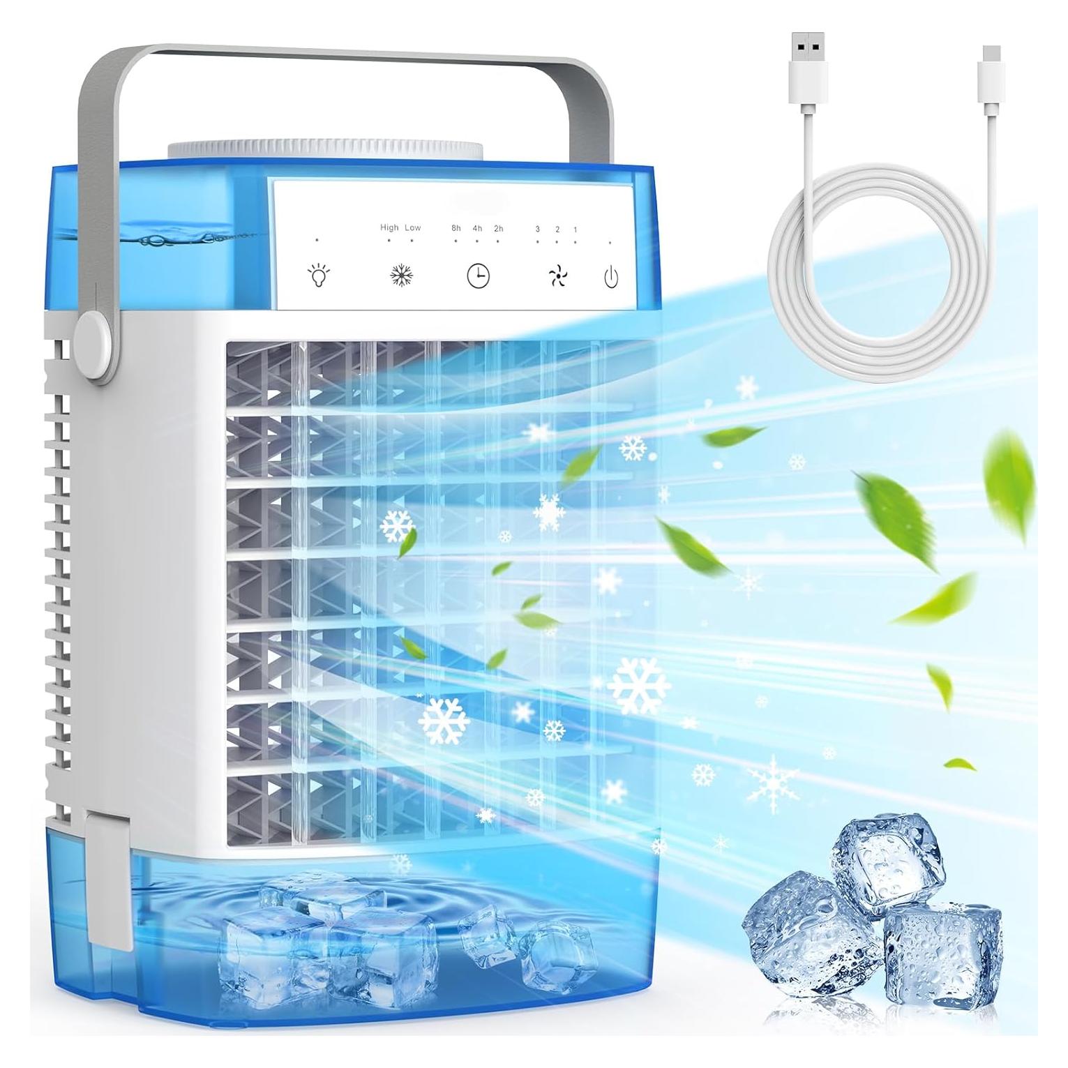 Acondicionador de Aire Mini RCCVEI 3 Velocidades Azul 1600ml