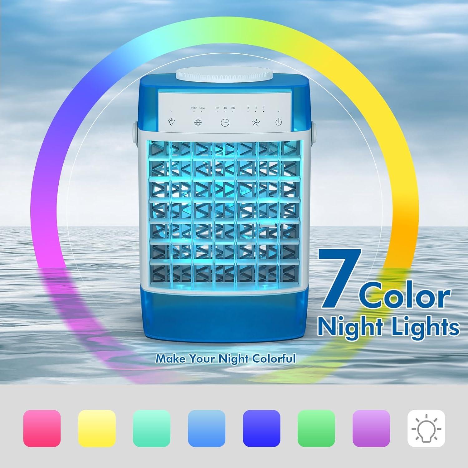 Acondicionador de Aire Mini RCCVEI 3 Velocidades Azul 1600ml