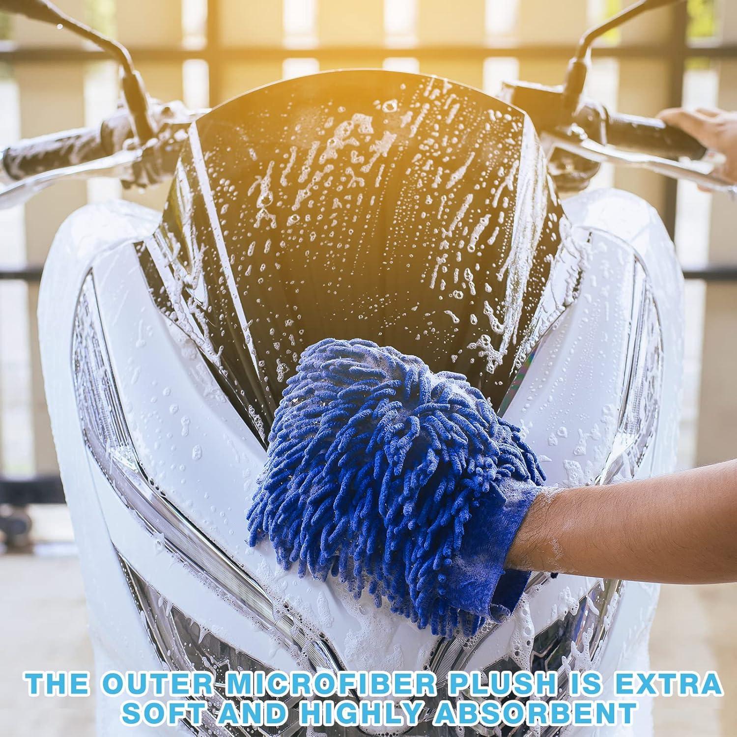 Riakrum 12 Mitones de Microfibra para Lavado de Autos 25.9x19.1cm