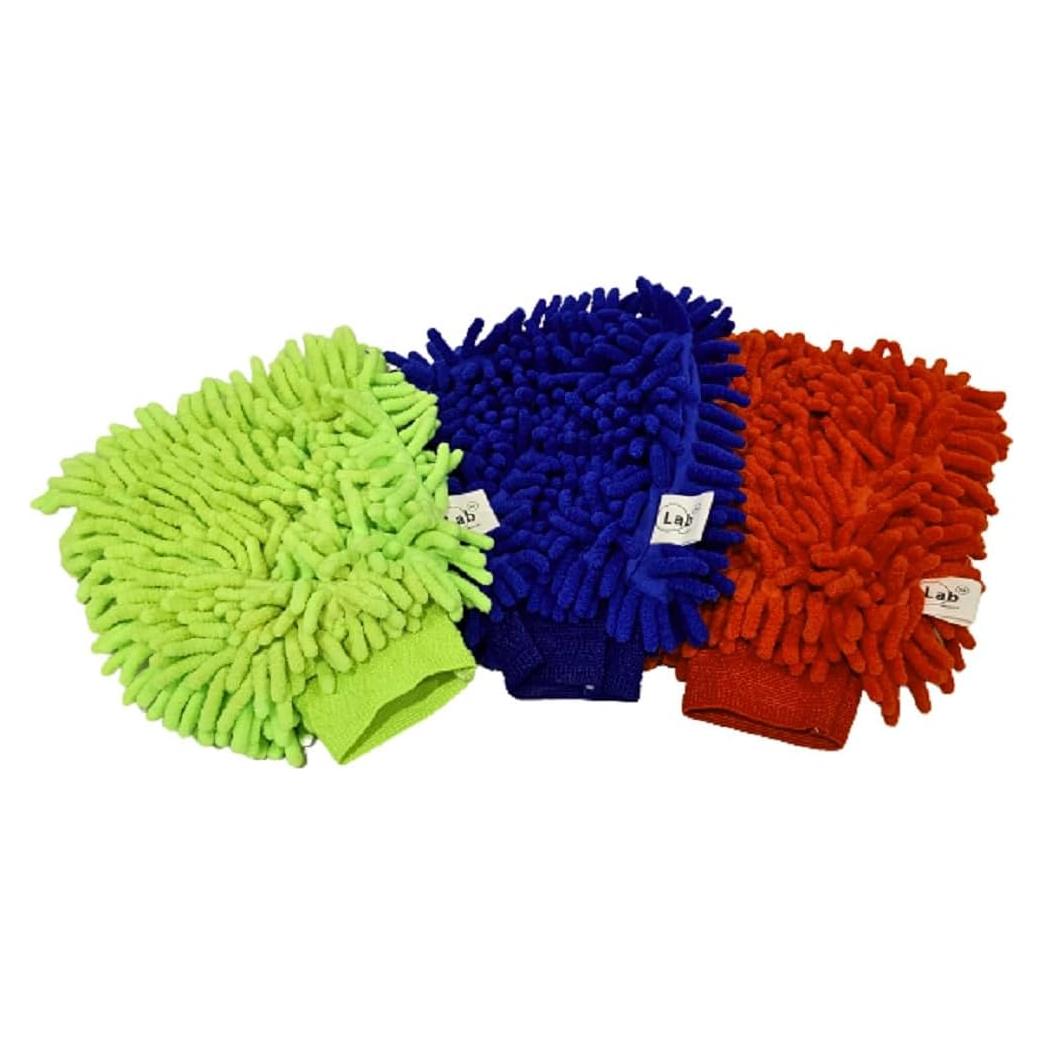 Guantes de limpieza Lab88 de microfibra - Paquete de 3 unidades