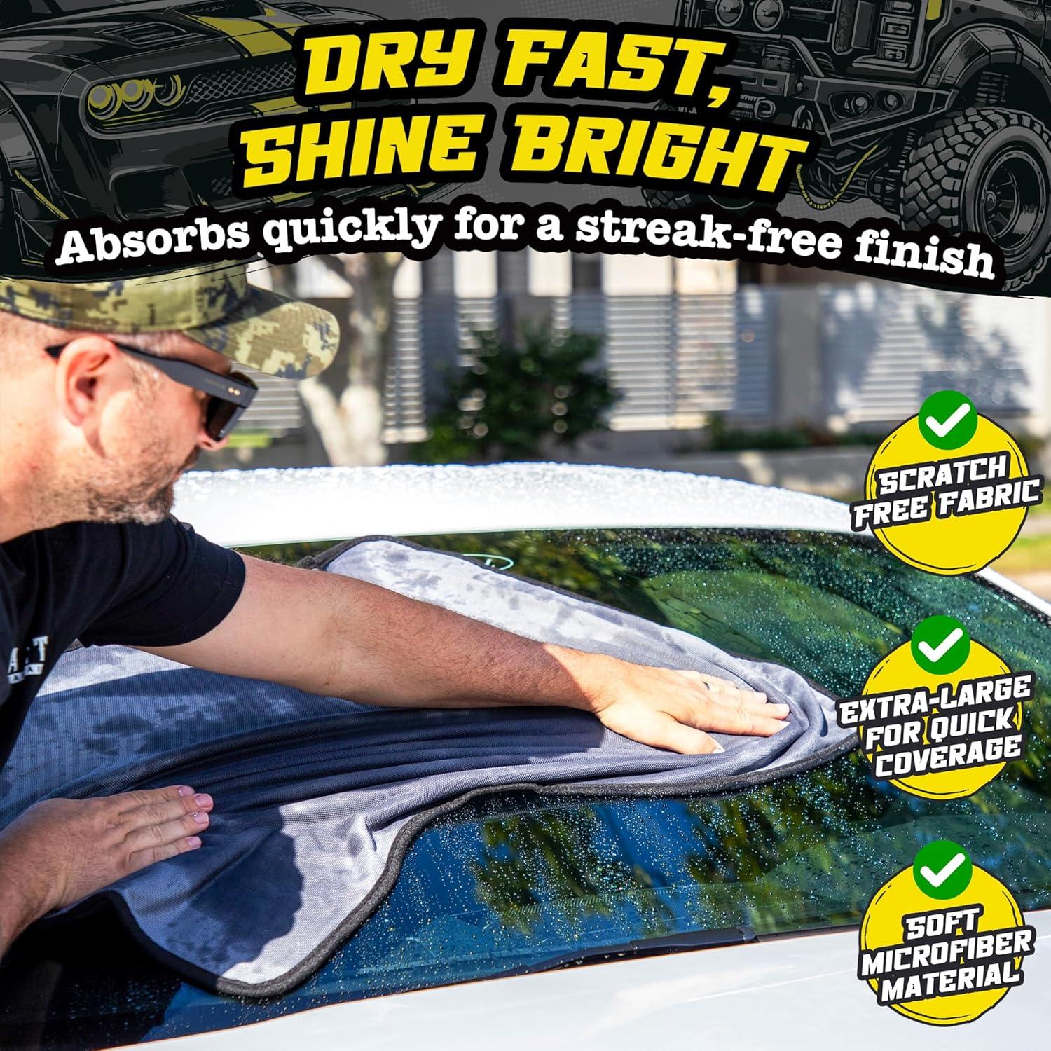 Kit de Limpieza de Autos Salty Captain - Mitón y Toalla XL Microfibra