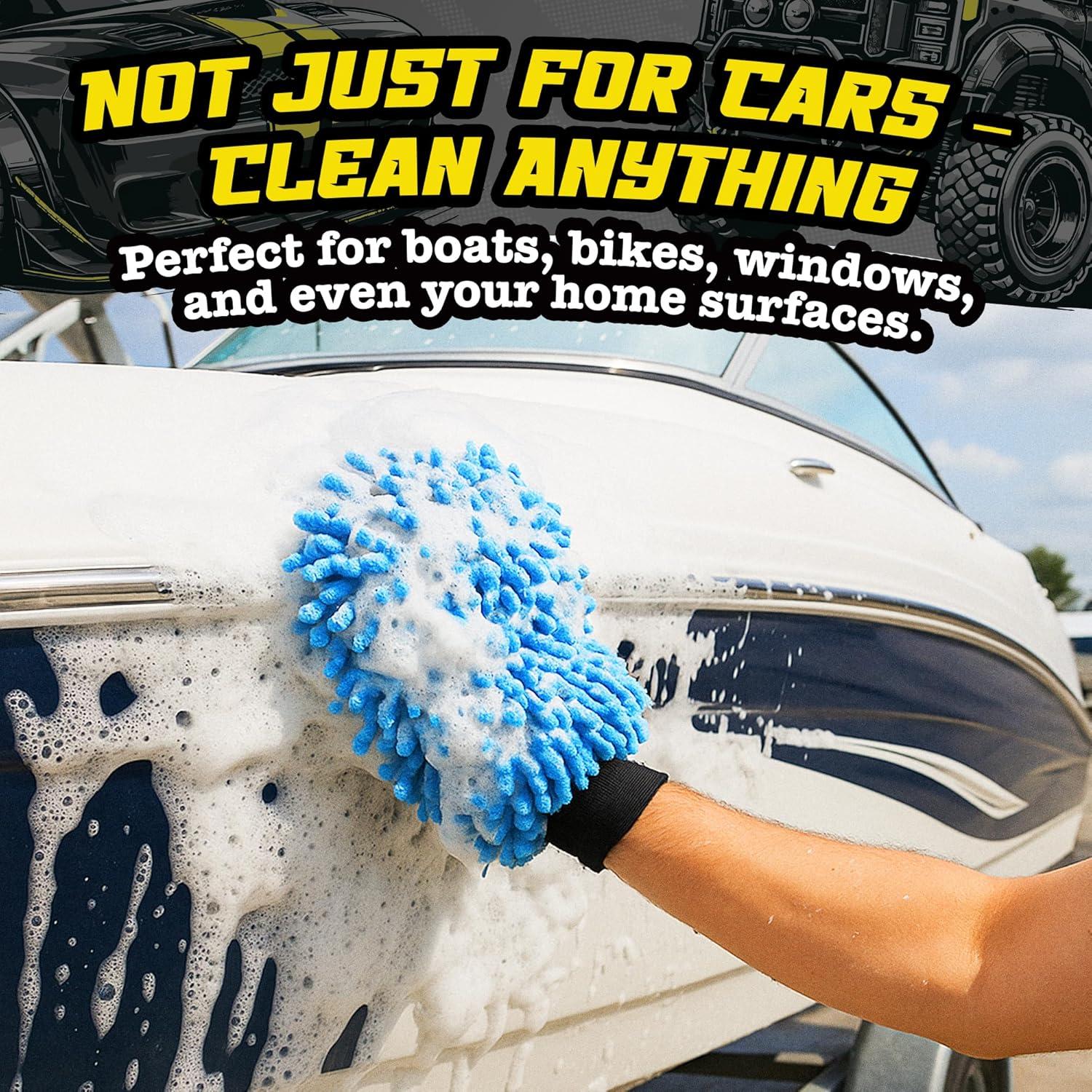Kit de Limpieza de Autos Salty Captain - Mitón y Toalla XL Microfibra