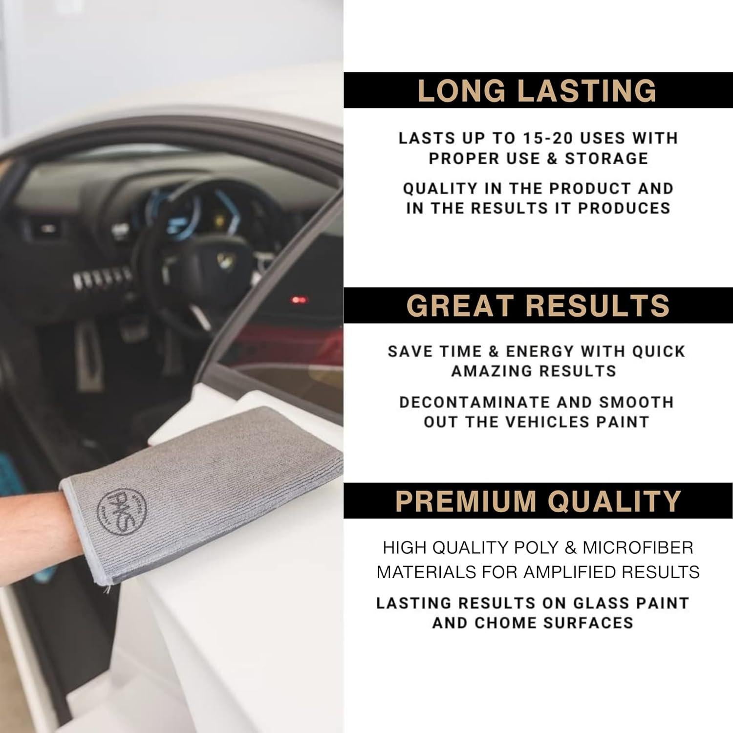 Mitón de Arcilla Sintética Paks Detail Supply - 2 Piezas