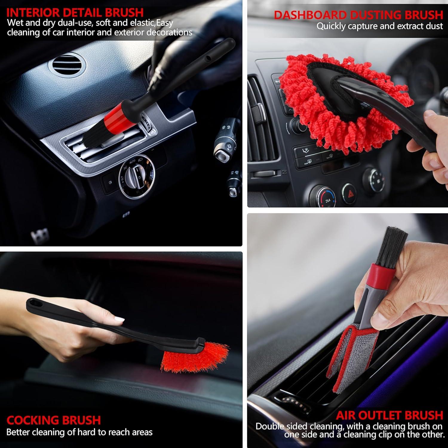 Kit de Detalle de Coche MIANYINGR 32 Piezas con Bolsa Portátil