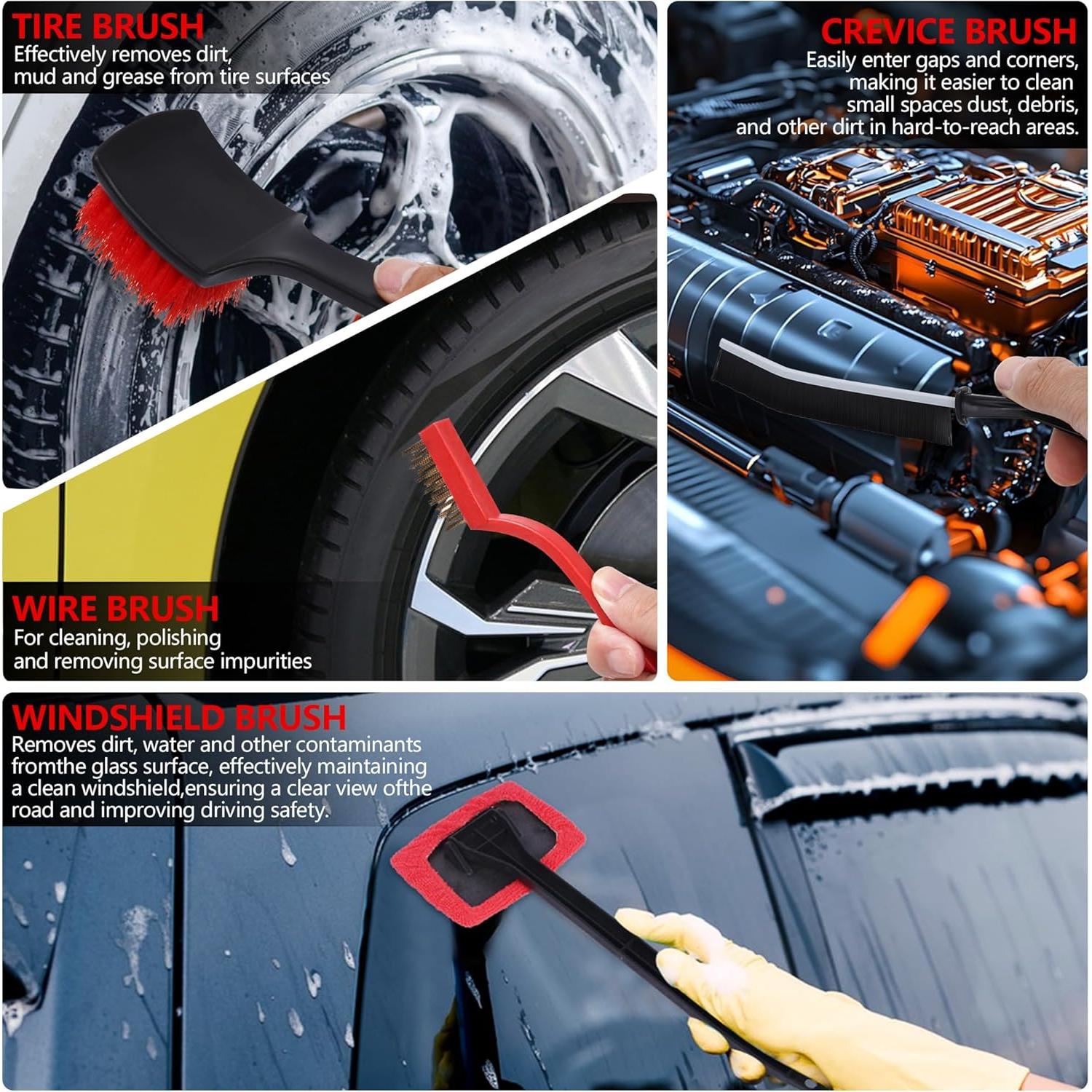 Kit de Detalle de Coche MIANYINGR 32 Piezas con Bolsa Portátil