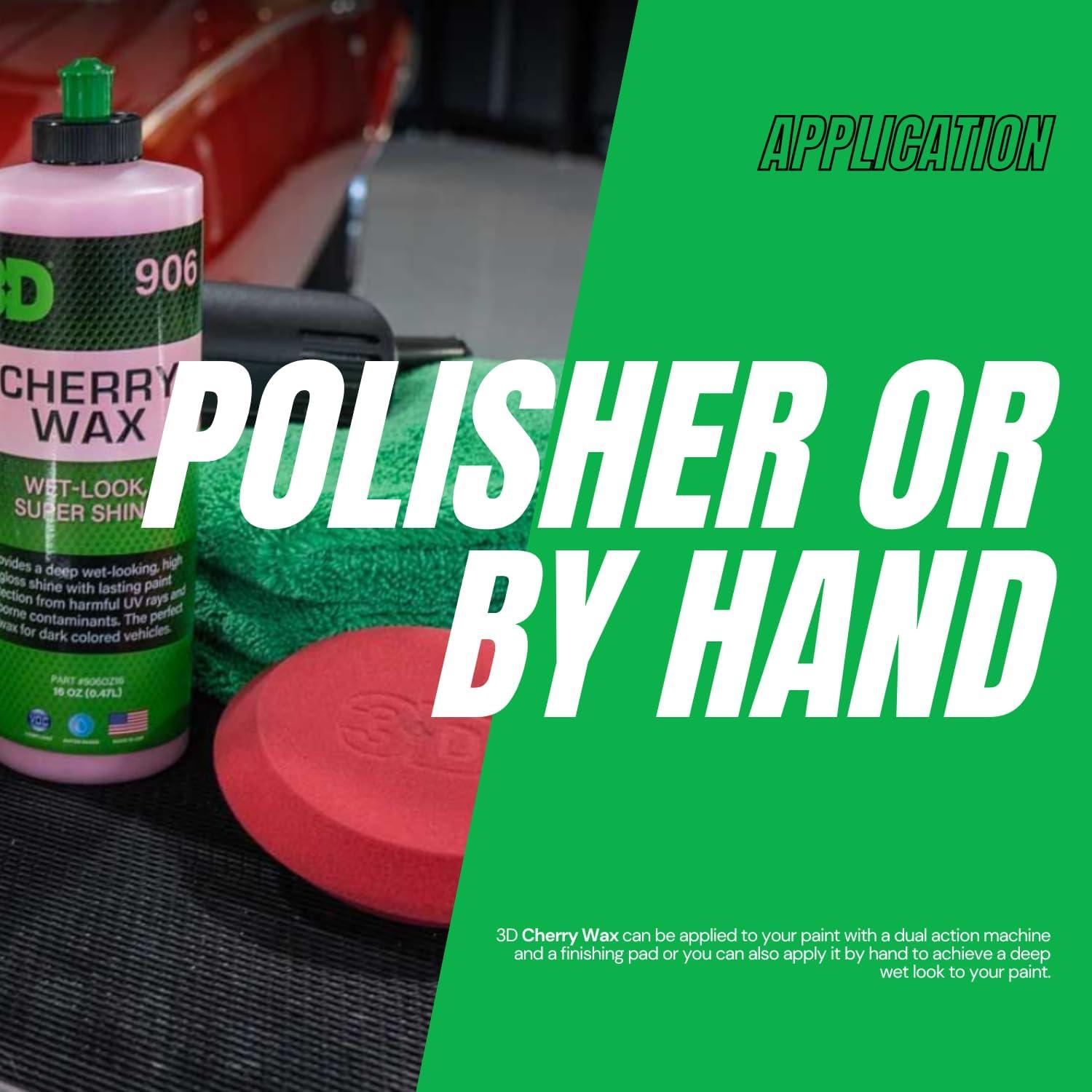 Cera de Cereza 3D 473 ml - Cera Líquida de Carnauba Brillo Profundo