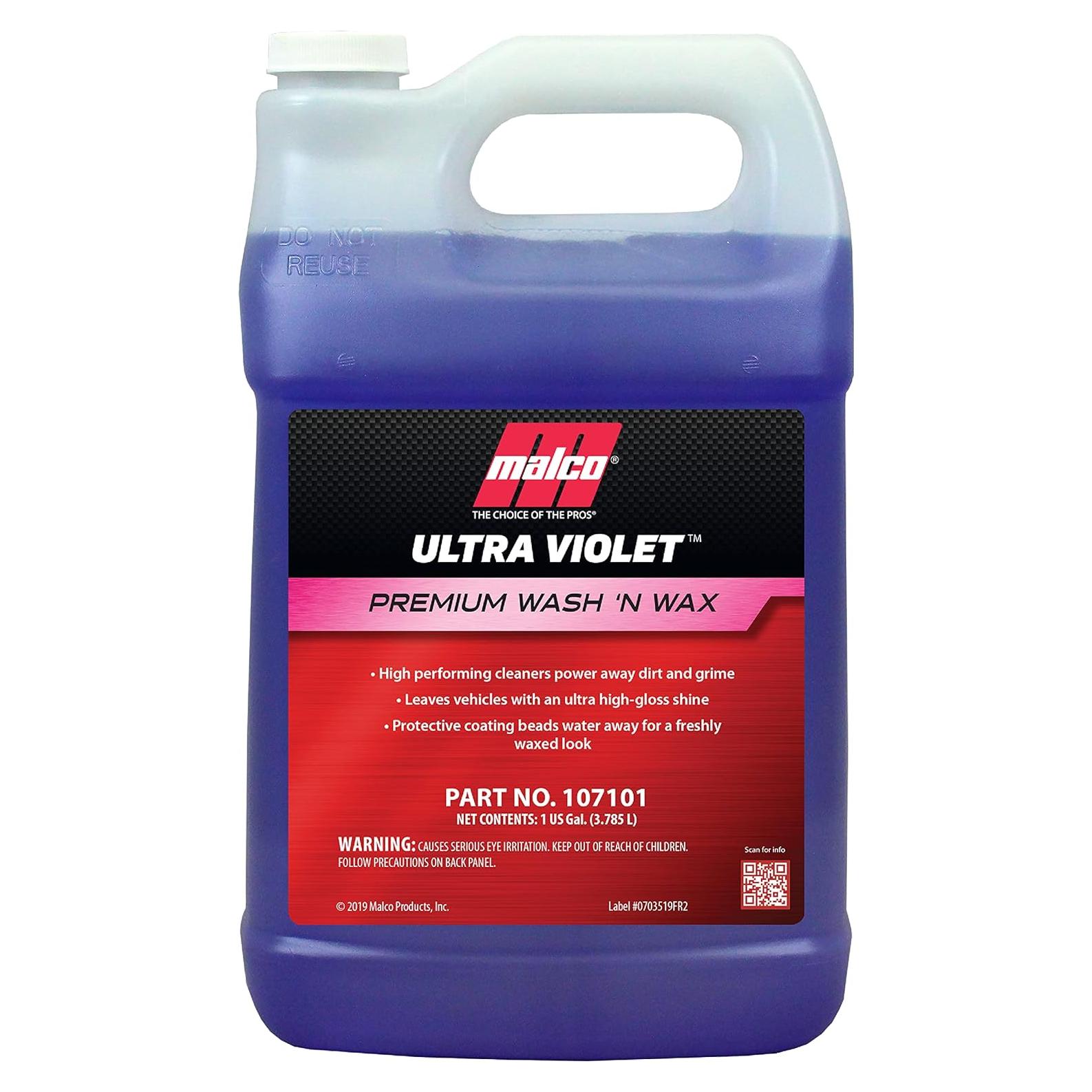 Lavado y Cera 2-en-1 Malco Ultra Violet 3.78L - Brillo Duradero