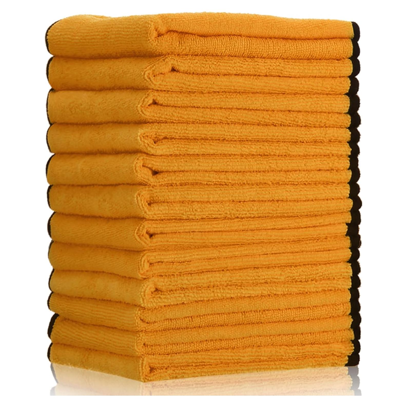 Toallas de Microfibra Tallew 12 Pcs 40x40 cm Amarillo