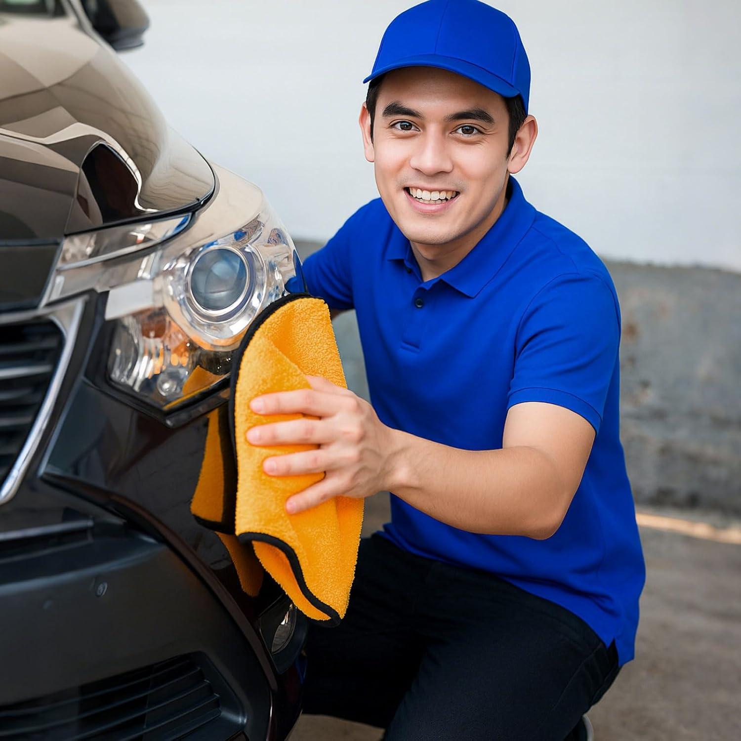 Toallas de Microfibra Tallew 12 Pcs 40x40 cm Amarillo