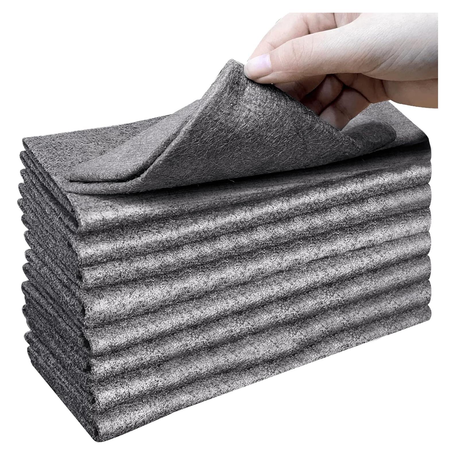 Paño de Limpieza Mágico XANGNIER 8 Pcs Microfibra Gris 30x30cm