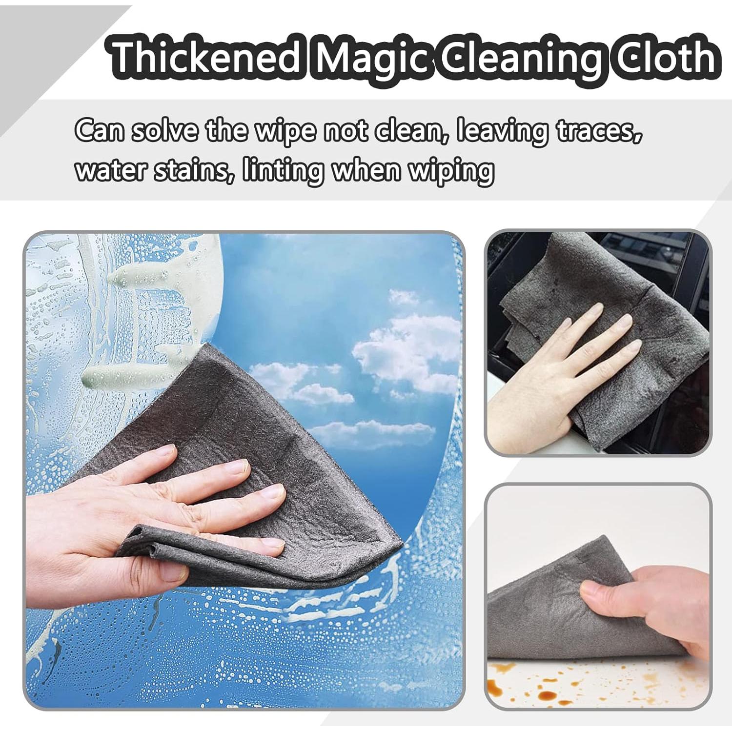 Paño de Limpieza Mágico XANGNIER 8 Pcs Microfibra Gris 30x30cm