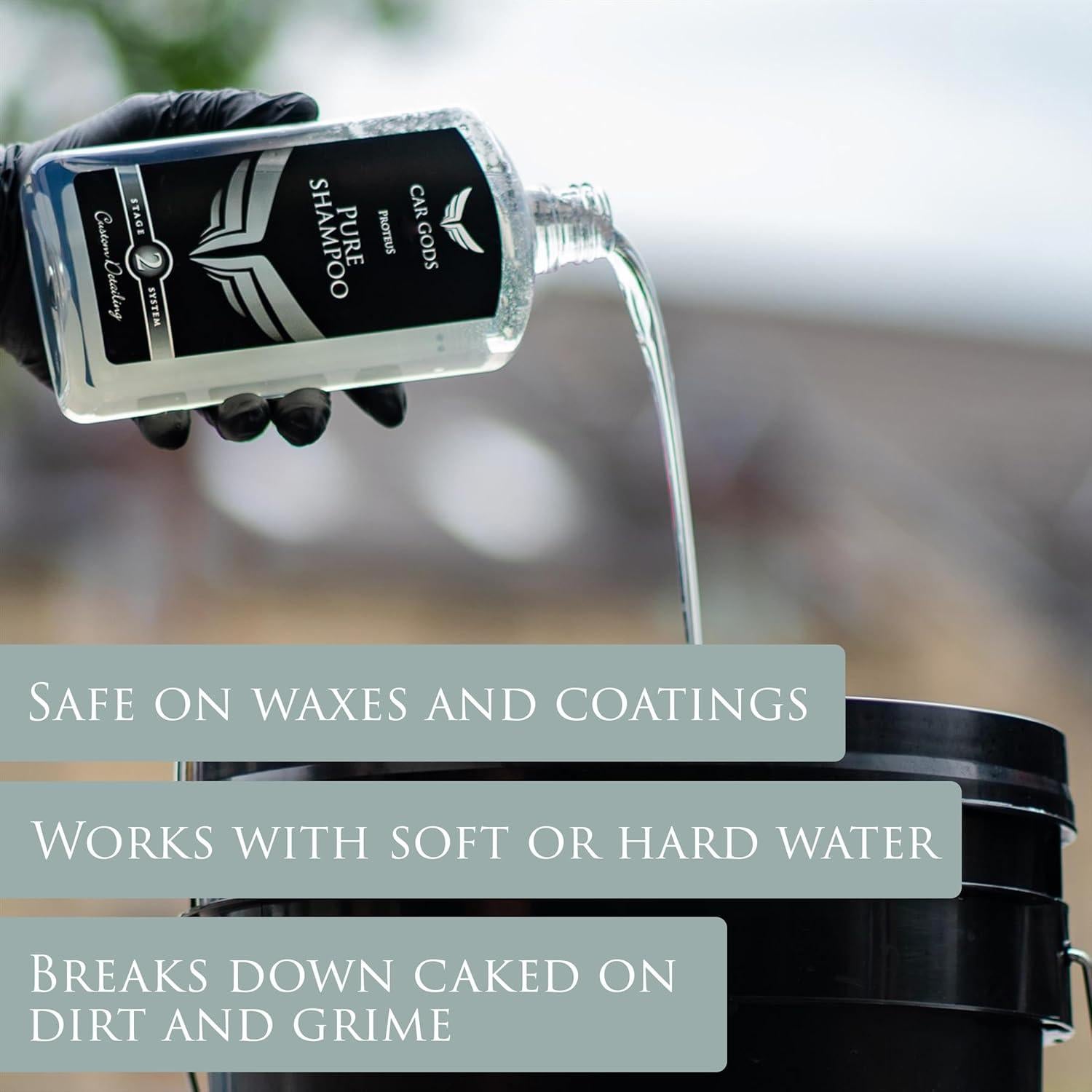 Champú Puro Car Gods Proteus Sin Cera pH Neutro 500 ml