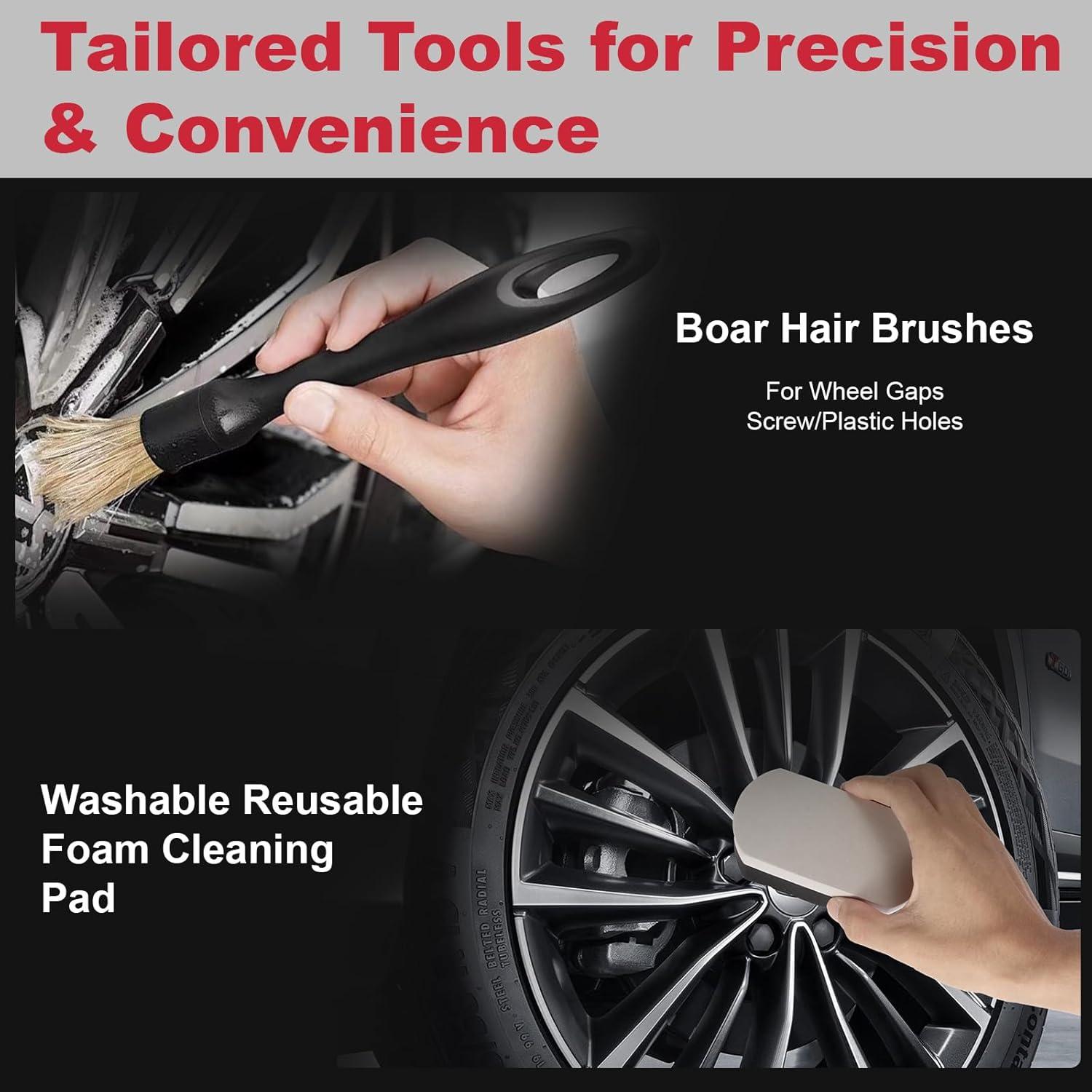 Kit de limpieza de ruedas Faqeegi CLS009 - 9 piezas