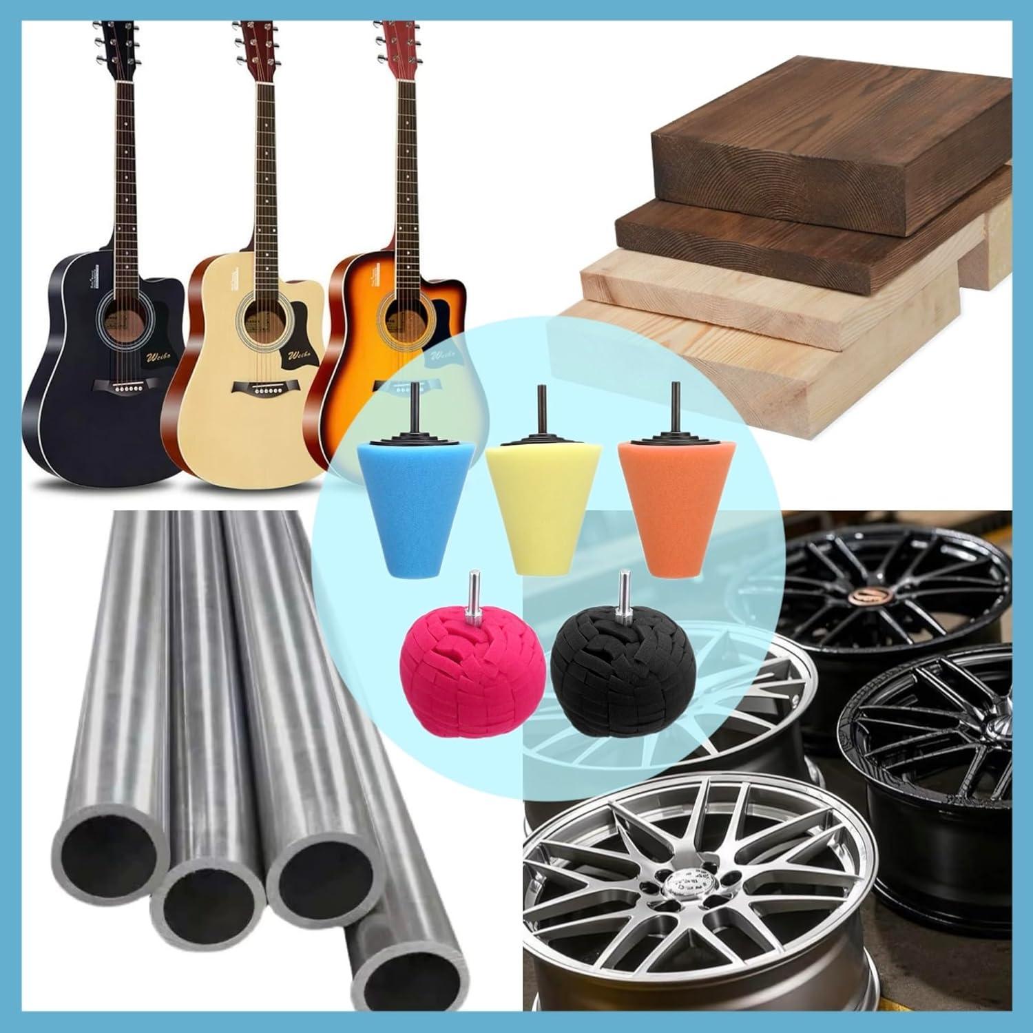 Kit de Pulido de Aluminio SLTG2020 - 5 Piezas para Taladros