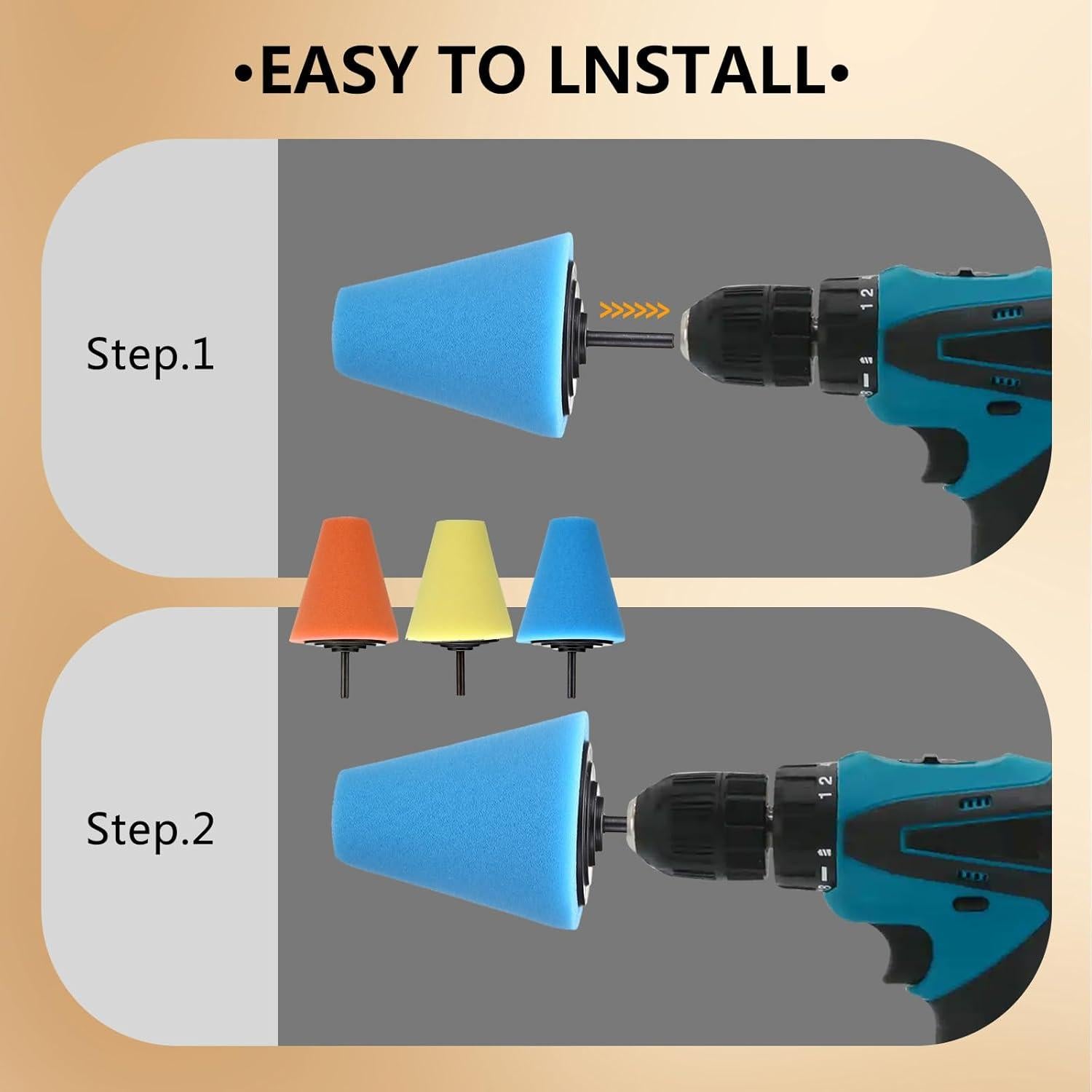 Kit de Pulido de Aluminio SLTG2020 - 5 Piezas para Taladros