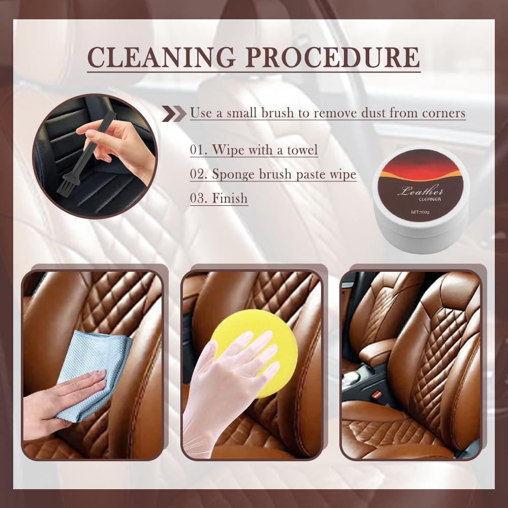 Limpiador y Acondicionador de Cuero Figpade 100 ml con Esponjas