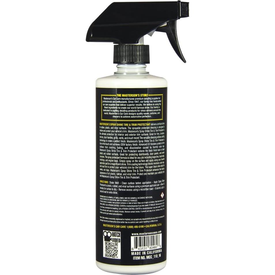 Protector de Neumáticos y Recortes Masterson 16 oz - Brillo UV
