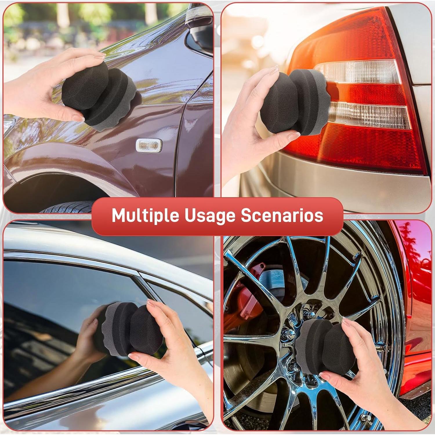3 Almohadillas Aplicadoras de Brillo Kpdnjro para Neumáticos