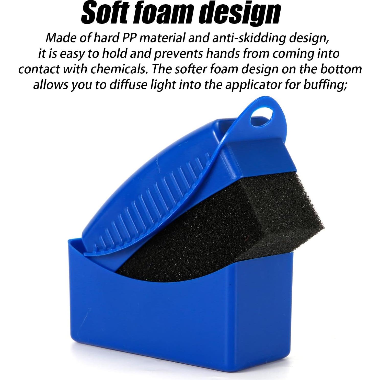 2 Esponjas de Brillo para Neumáticos NQEUEPN Reutilizables Azul