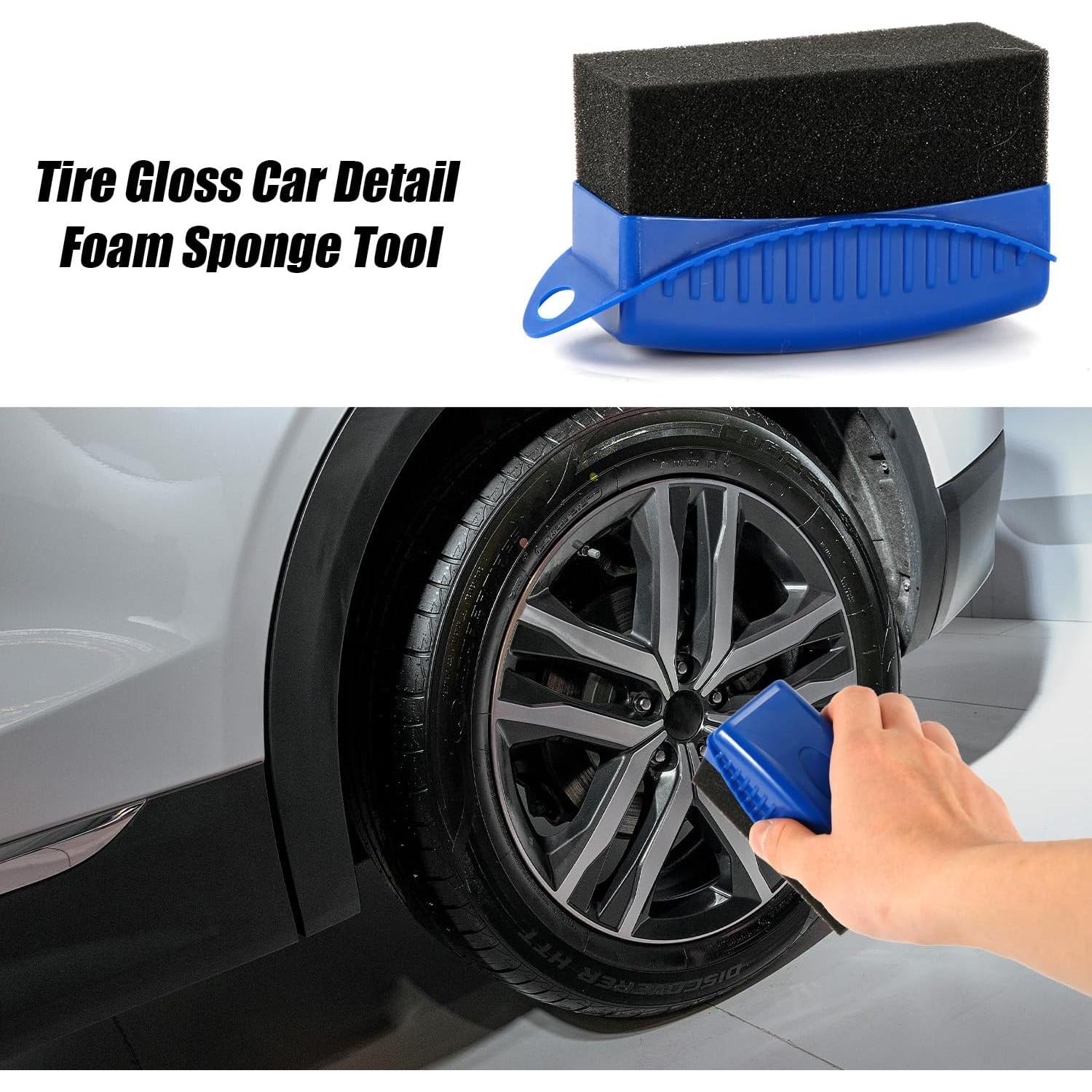 2 Esponjas de Brillo para Neumáticos NQEUEPN Reutilizables Azul