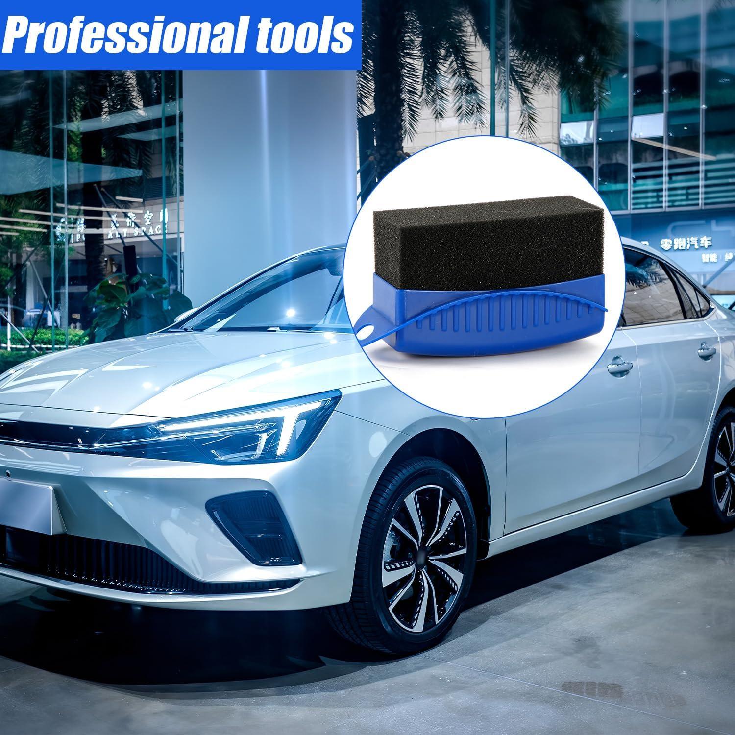 2 Esponjas de Brillo para Neumáticos NQEUEPN Reutilizables Azul