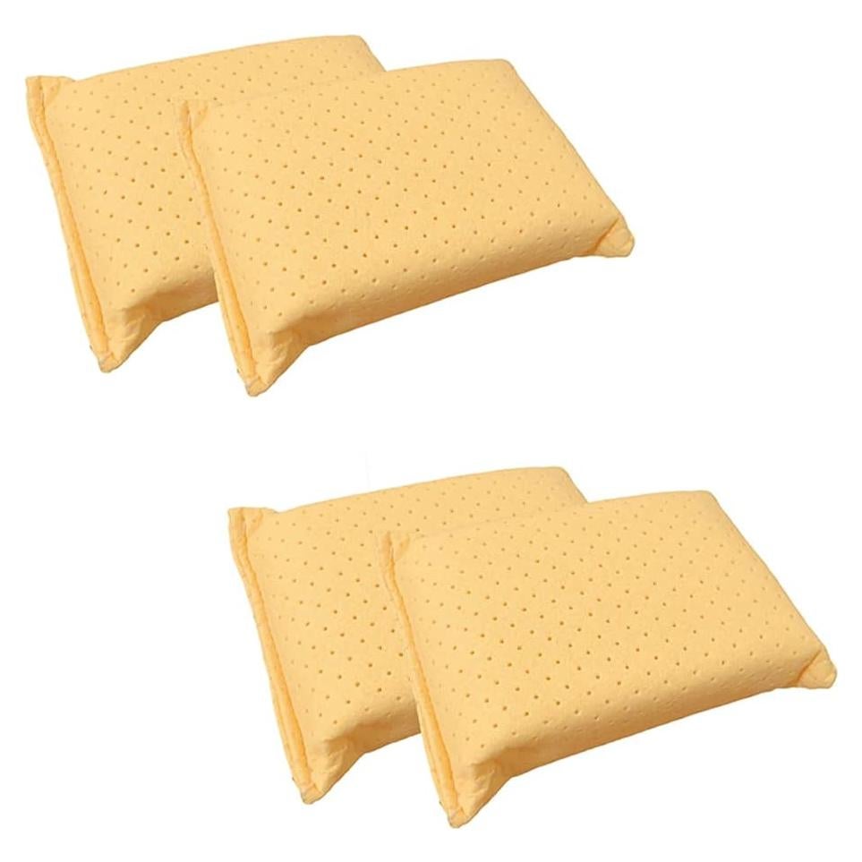 Limpiador de Parabrisas Evelots - Paquete de 4 Esponjas Amarillas