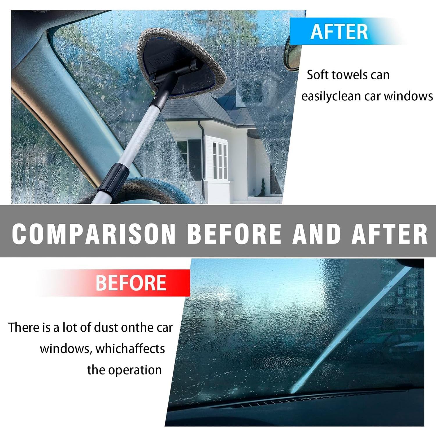 Limpiaparabrisas Couslcd con Mango Extensible y 4 Almohadillas