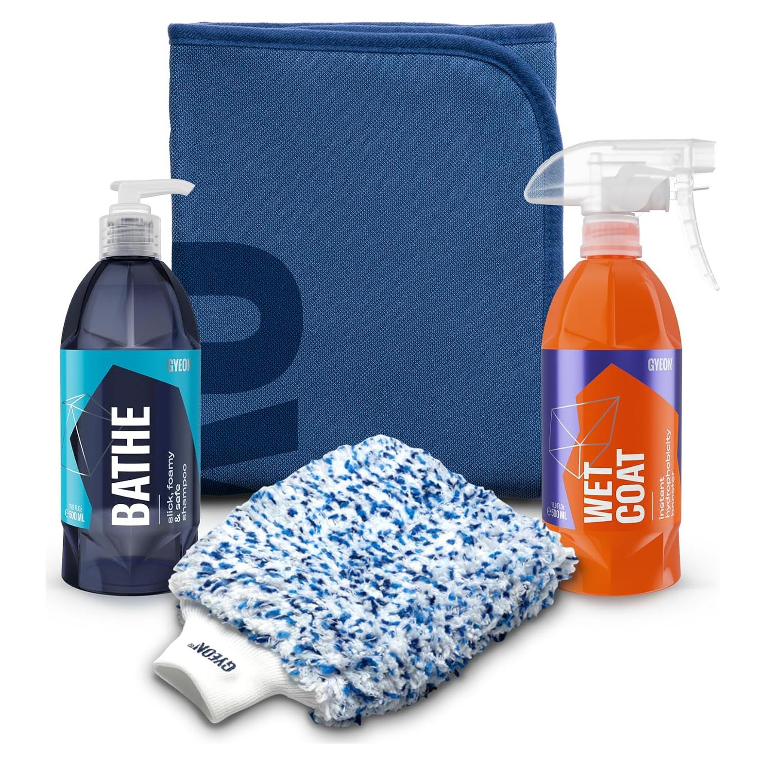 Kit de Lavado Gyeon - Champú Bathe 500ml + WetCoat 500ml