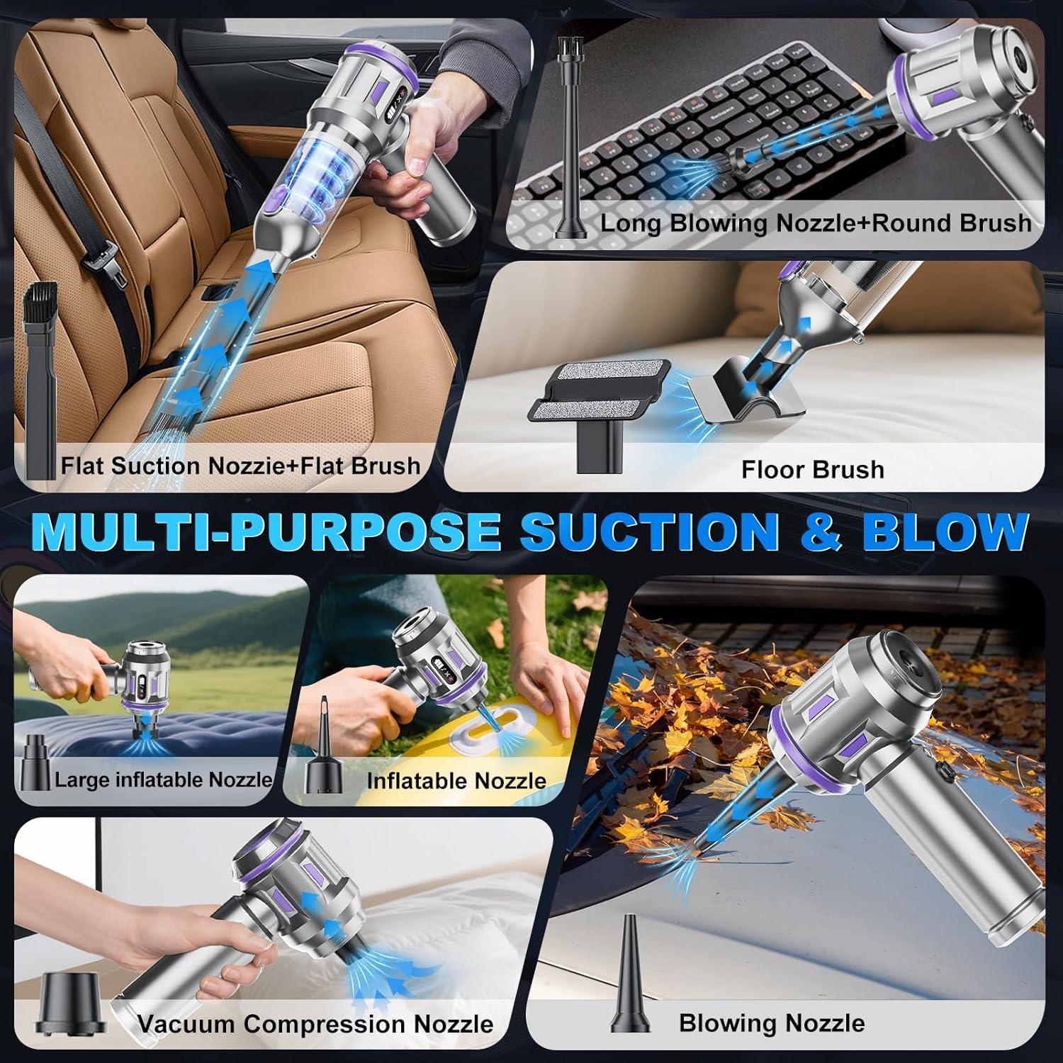 Aspiradora de Coche Portátil DEOLIFEGO CY-113 120W 18000Pa