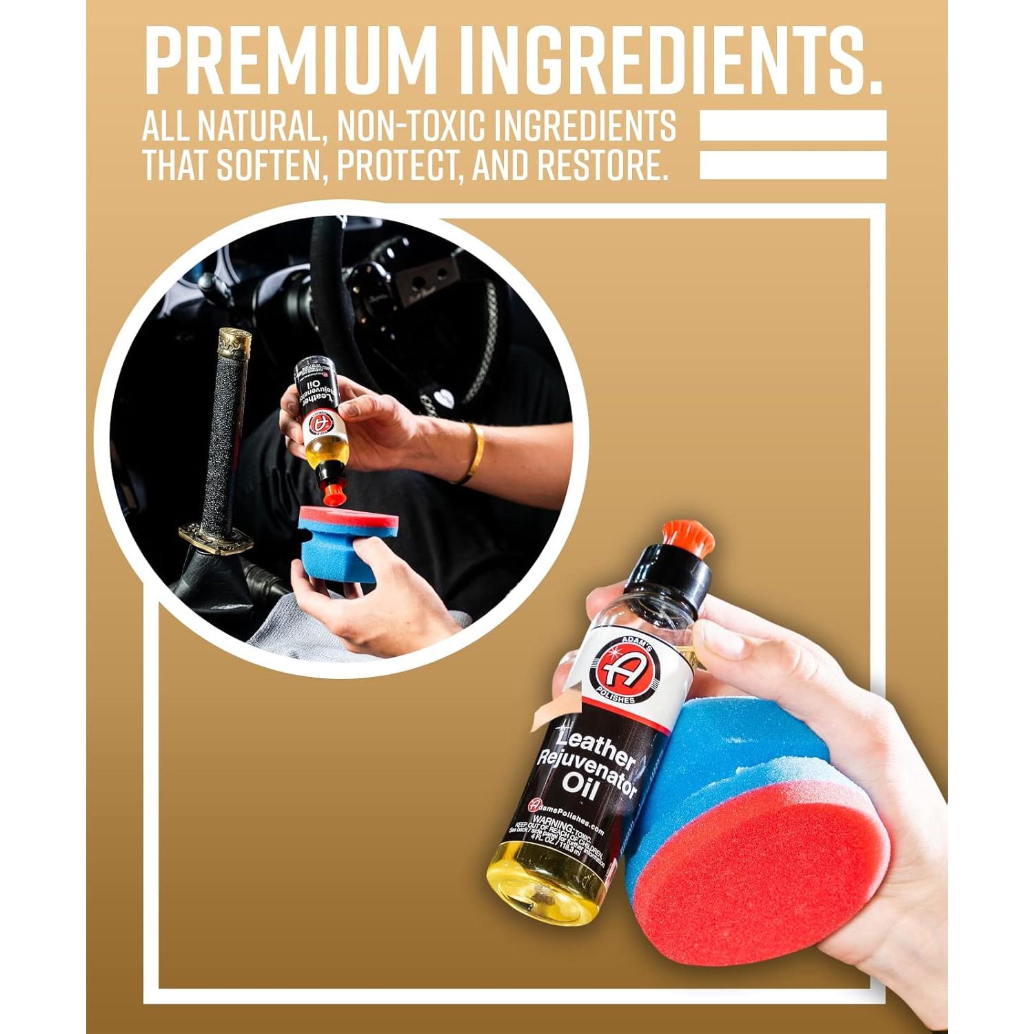 Aceite Rejuvenecedor de Cuero Adam's 118 ml - Limpia, Hidrata y Protege