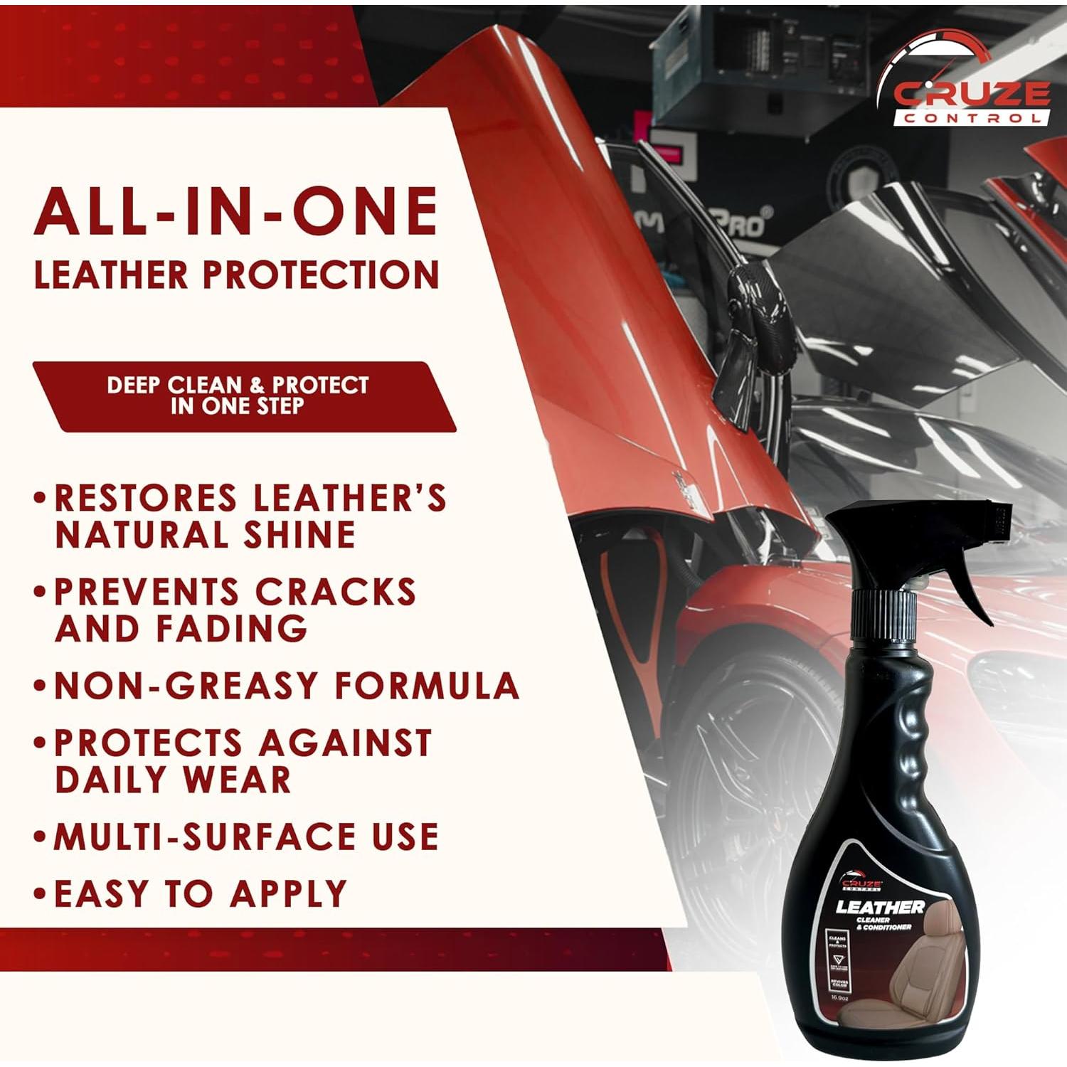 Limpiador y Acondicionador de Cuero Cruze Control 500 ml