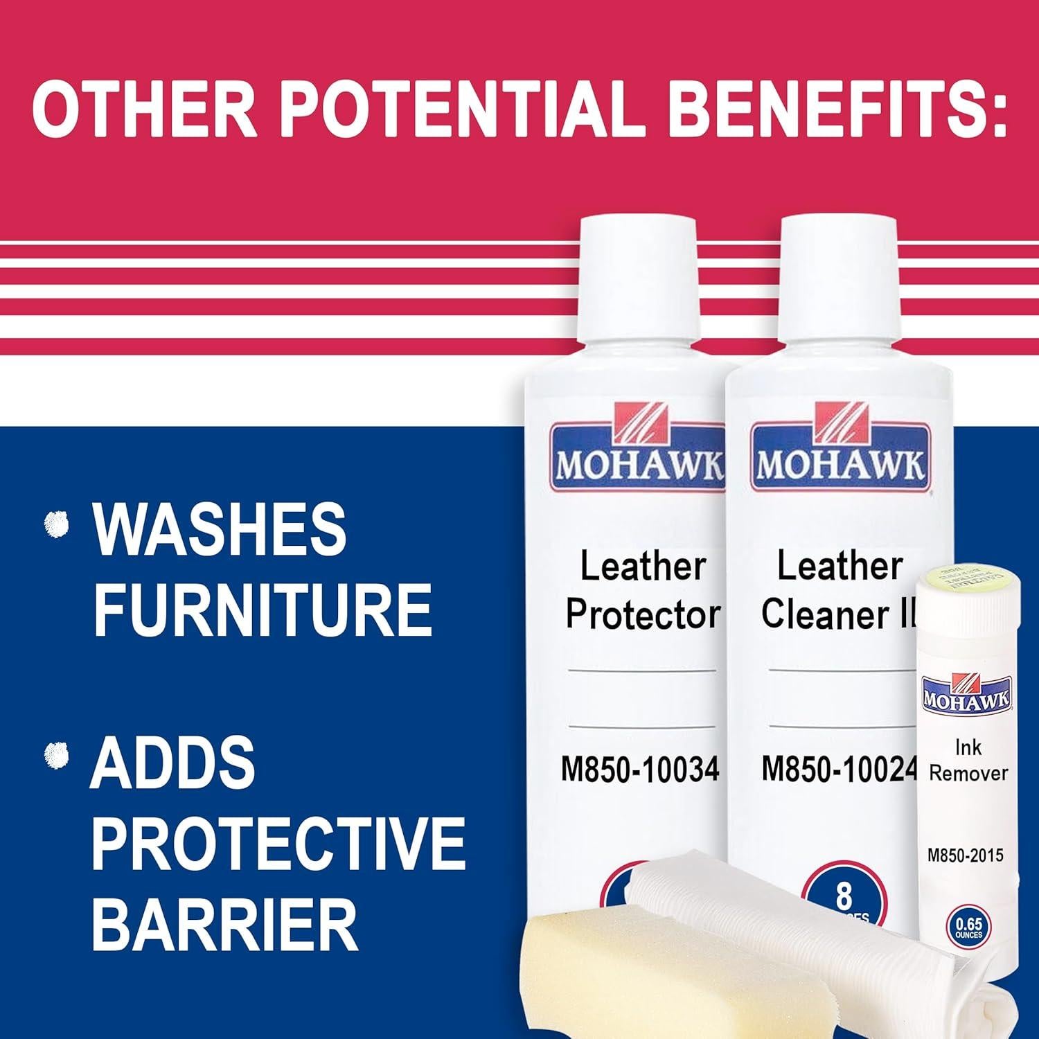 Kit de Cuidado de Cuero Mohawk - Limpiador, Protector y Removedor