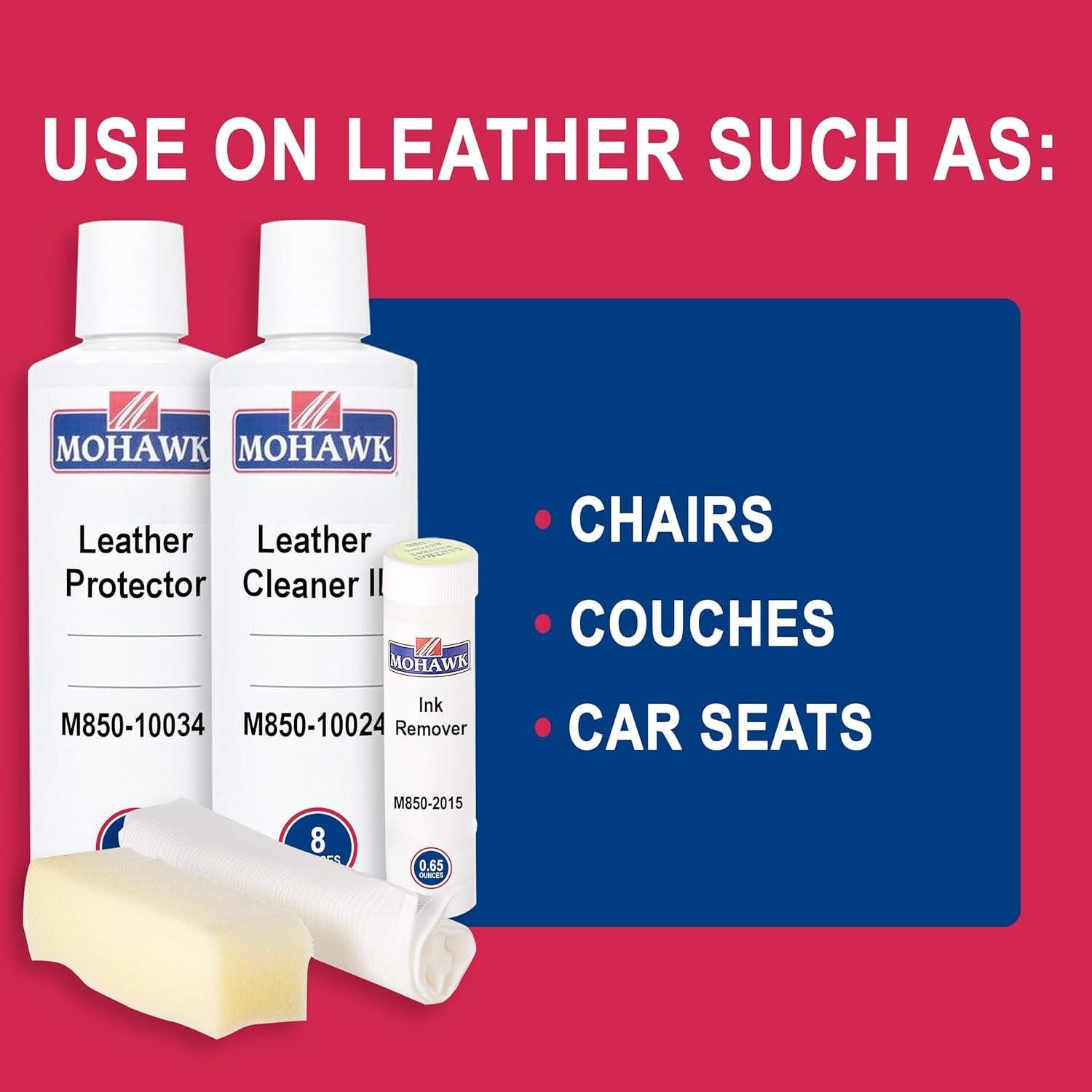 Kit de Cuidado de Cuero Mohawk - Limpiador, Protector y Removedor